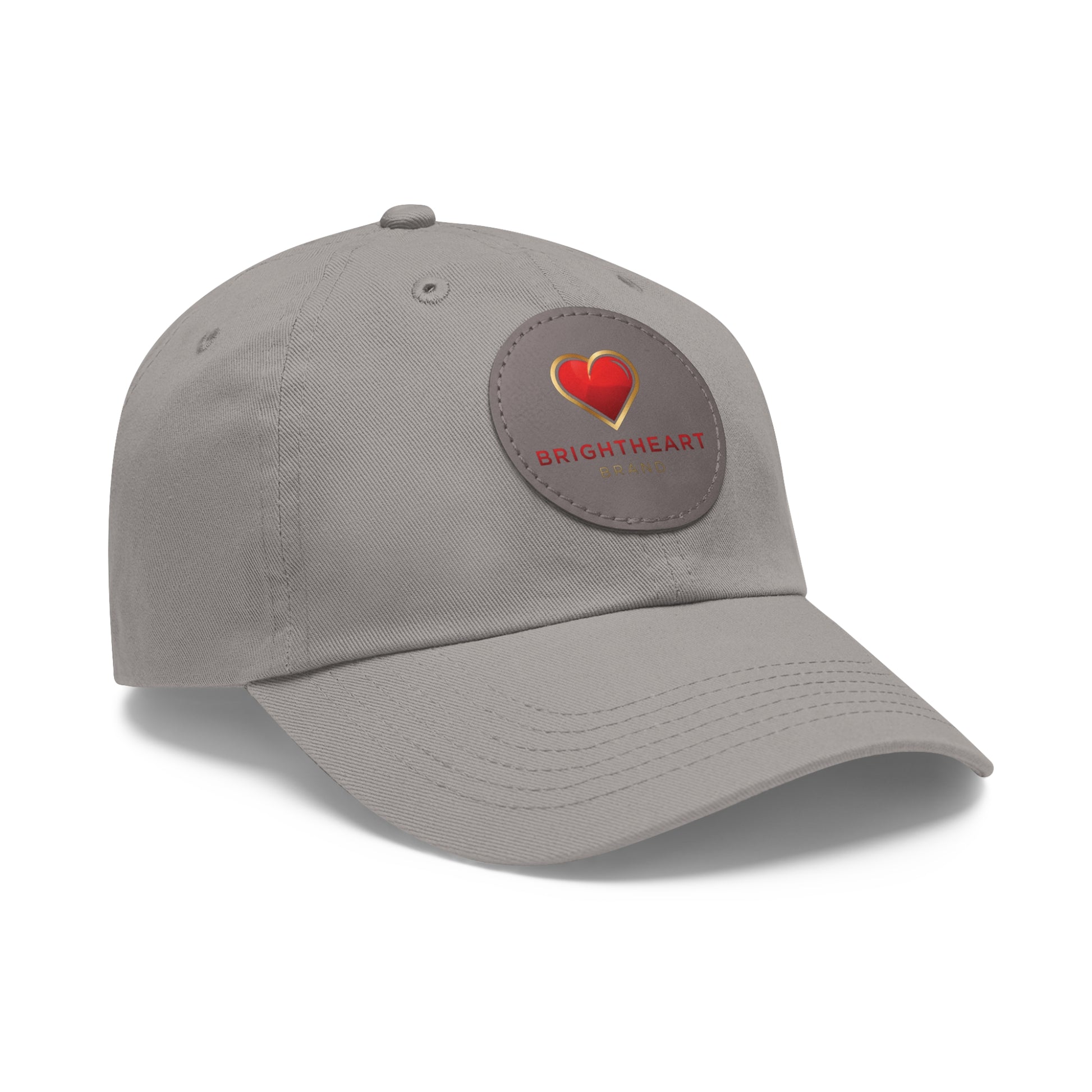 "BrightheartBrand" Leather Patch Hat - Casual Cap, Best Gift for Dads, Everyday Fashion, Perfect for Summer