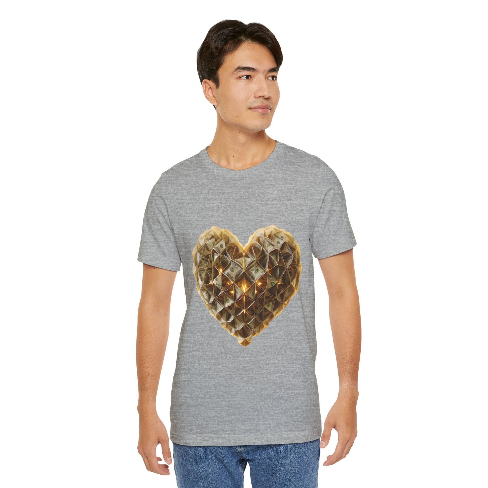 "BrightheartBrand-Heart of Prosperity" – Unisex T-Shirt, Perfect Gift for Valentine's Day, Birthdays, Casual Wear, Everyday Comfort, Unique Fashion