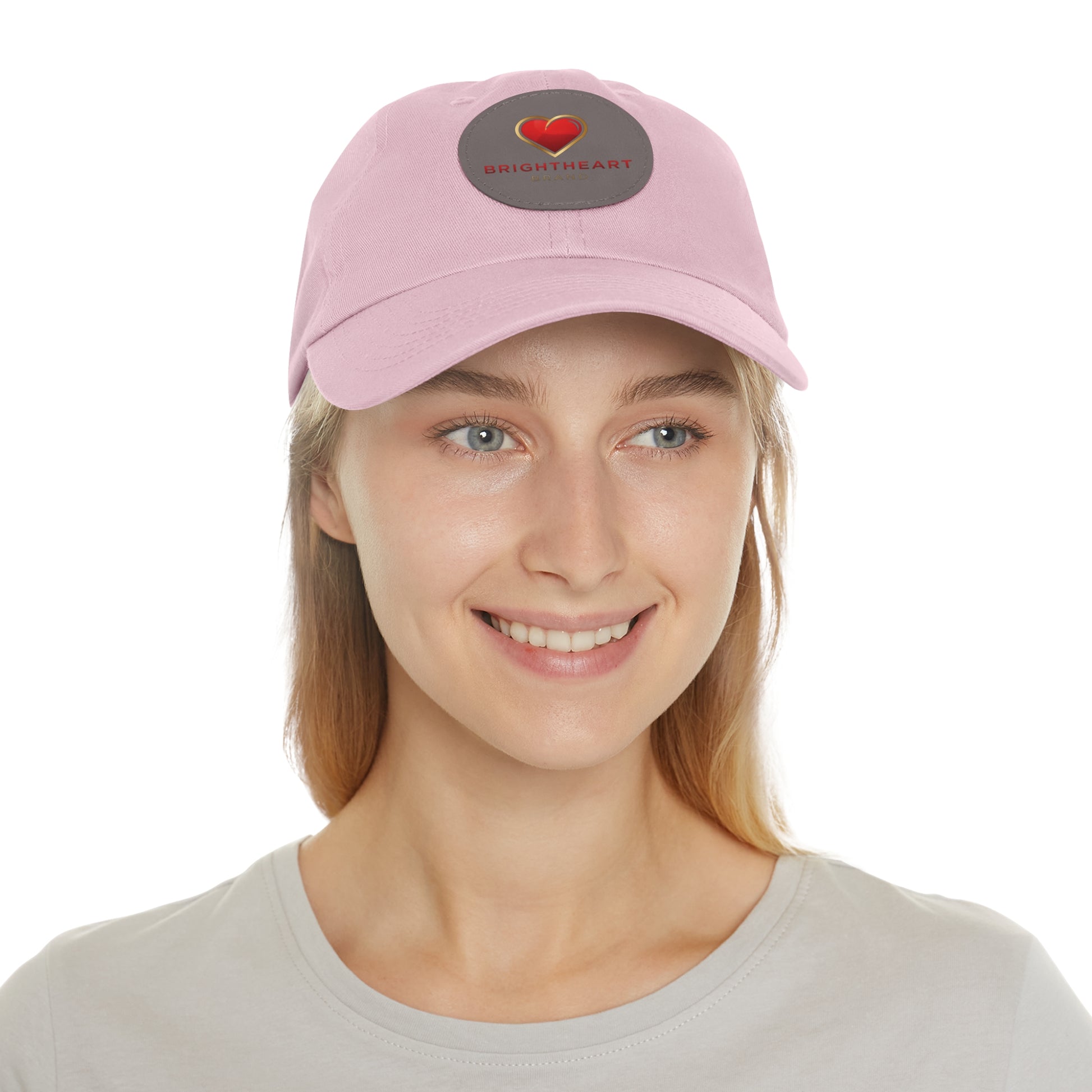"BrightheartBrand" Leather Patch Hat - Casual Cap, Best Gift for Dads, Everyday Fashion, Perfect for Summer