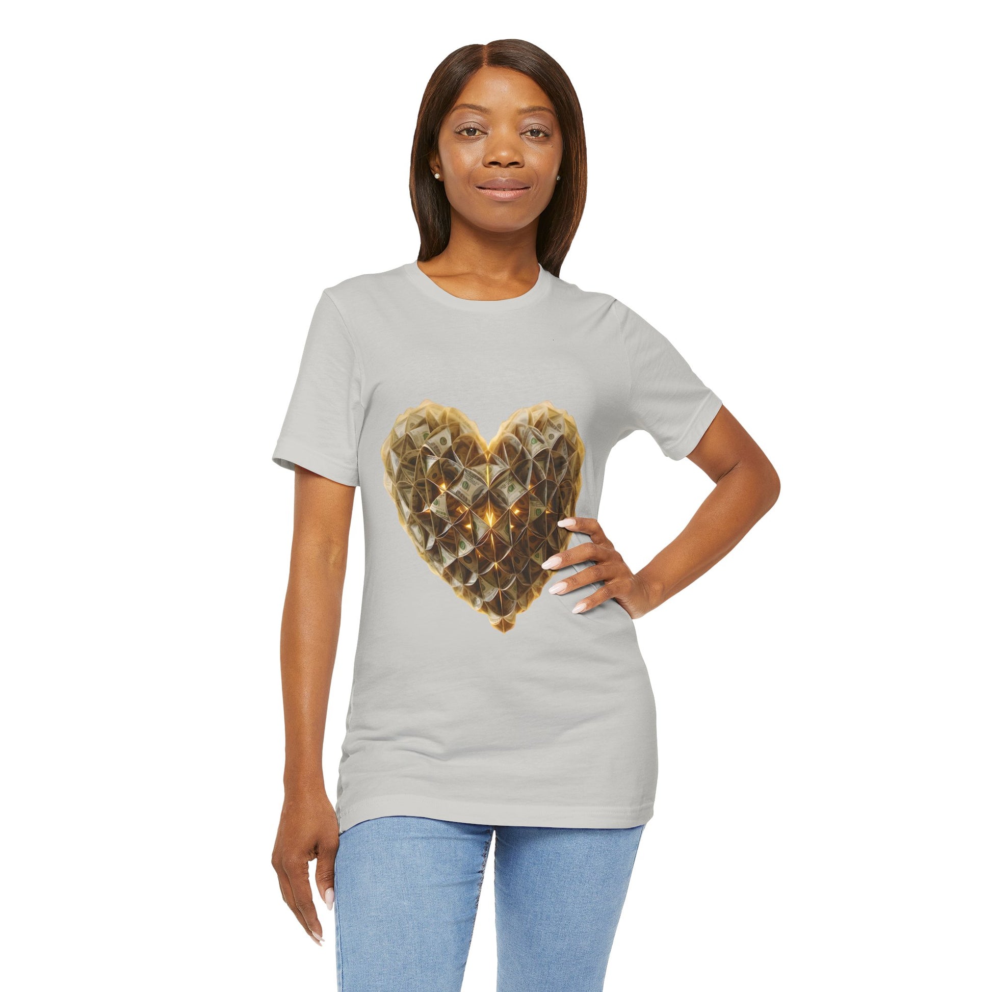 "BrightheartBrand-Heart of Prosperity" – Unisex T-Shirt, Perfect Gift for Valentine's Day, Birthdays, Casual Wear, Everyday Comfort, Unique Fashion