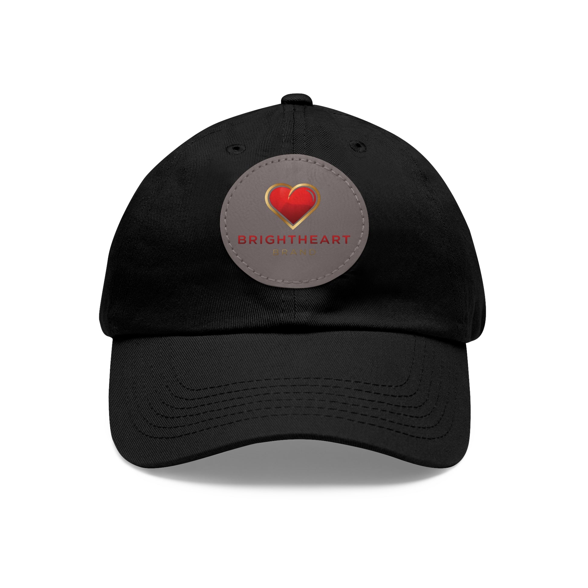 "BrightheartBrand" Leather Patch Hat - Casual Cap, Best Gift for Dads, Everyday Fashion, Perfect for Summer