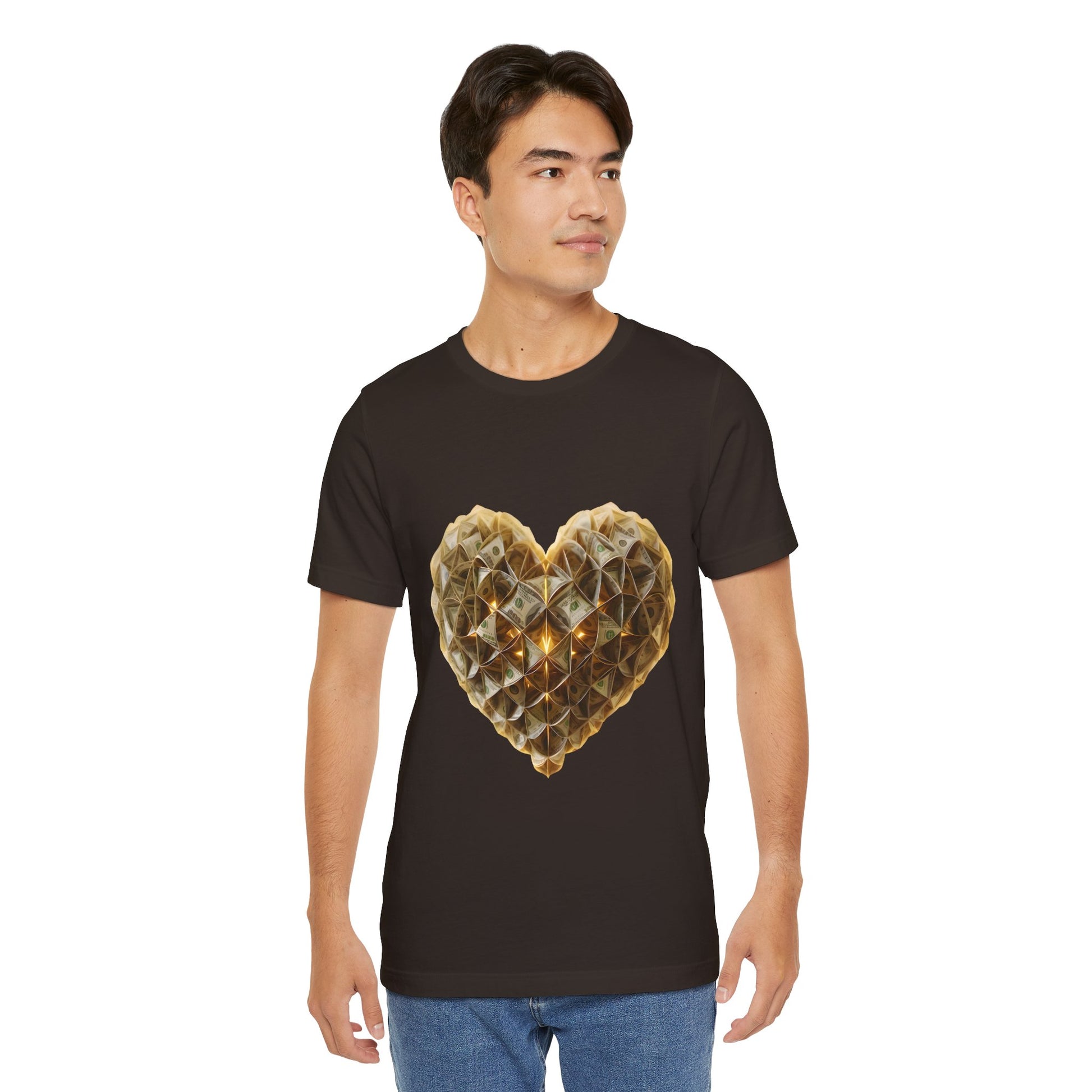 "BrightheartBrand-Heart of Prosperity" – Unisex T-Shirt, Perfect Gift for Valentine's Day, Birthdays, Casual Wear, Everyday Comfort, Unique Fashion