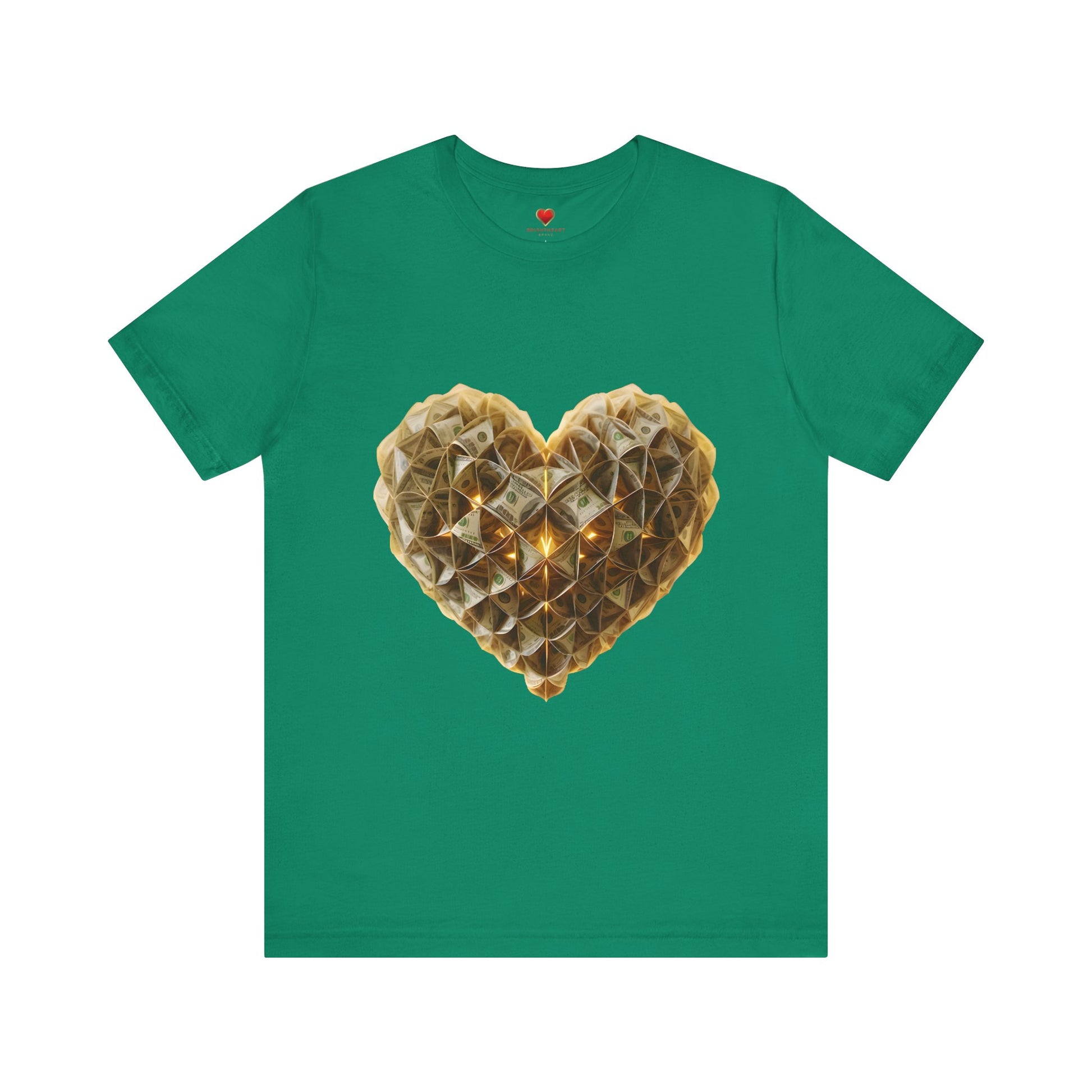"BrightheartBrand-Heart of Prosperity" – Unisex T-Shirt, Perfect Gift for Valentine's Day, Birthdays, Casual Wear, Everyday Comfort, Unique Fashion