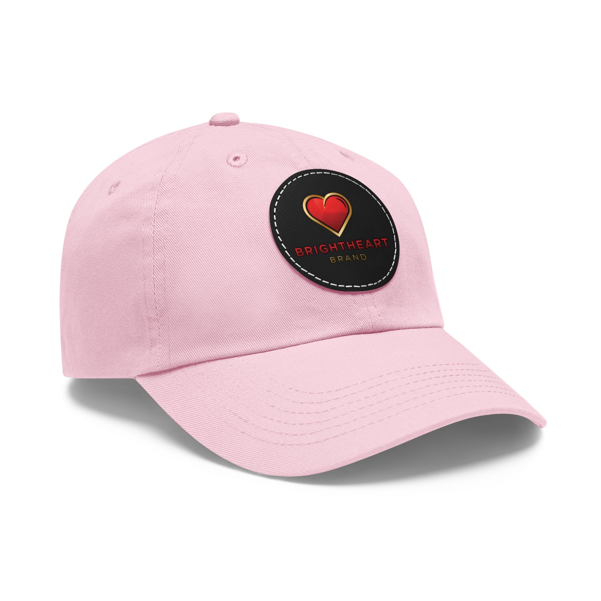"BrightheartBrand" Leather Patch Hat - Casual Cap, Best Gift for Dads, Everyday Fashion, Perfect for Summer