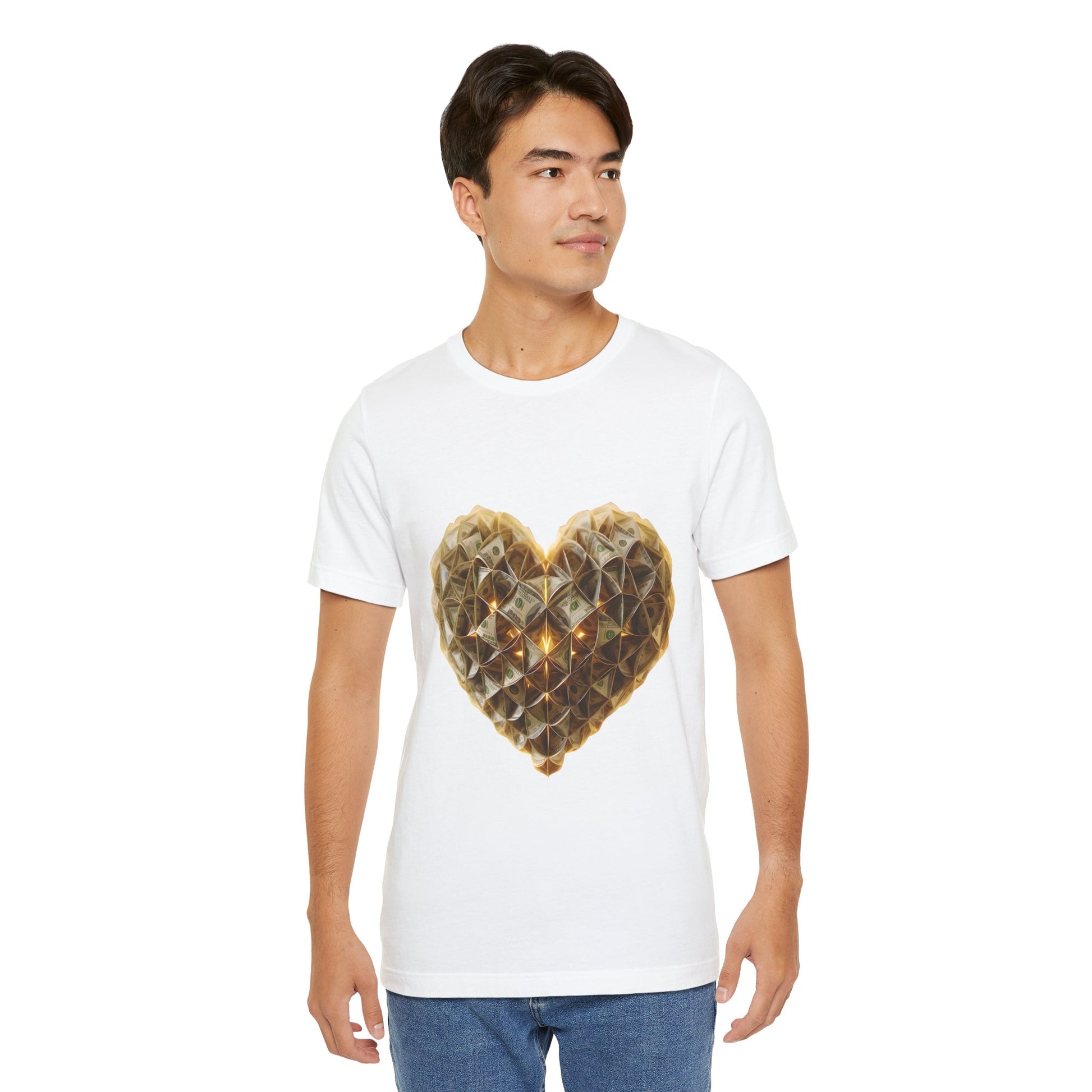 "BrightheartBrand-Heart of Prosperity" – Unisex T-Shirt, Perfect Gift for Valentine's Day, Birthdays, Casual Wear, Everyday Comfort, Unique Fashion