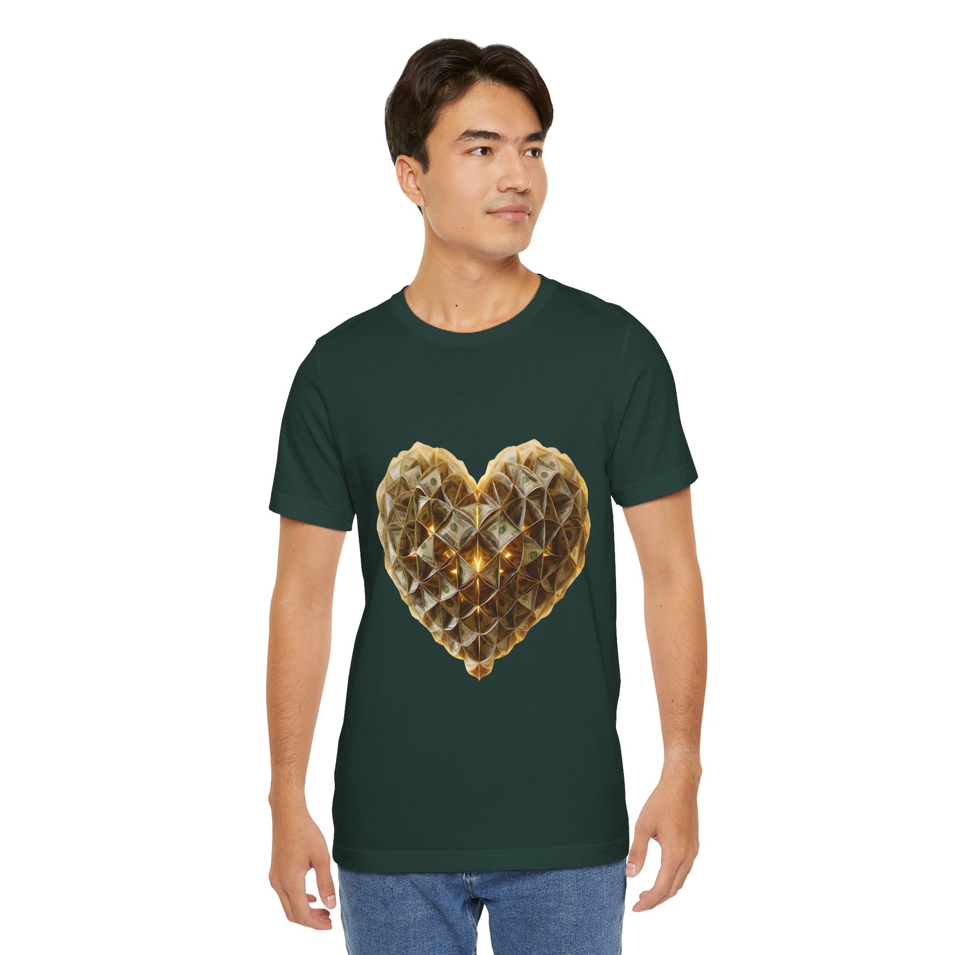 "BrightheartBrand-Heart of Prosperity" – Unisex T-Shirt, Perfect Gift for Valentine's Day, Birthdays, Casual Wear, Everyday Comfort, Unique Fashion