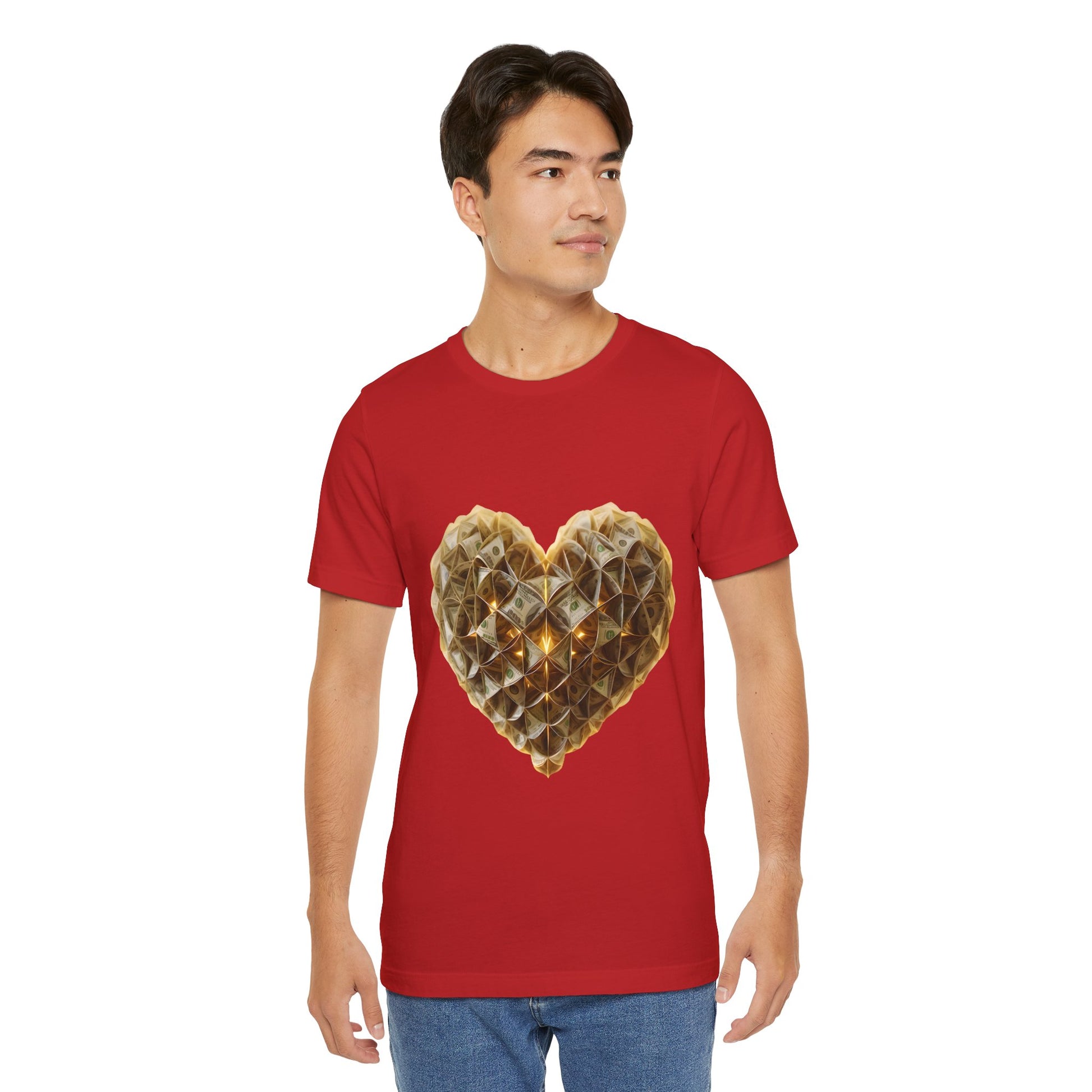 "BrightheartBrand-Heart of Prosperity" – Unisex T-Shirt, Perfect Gift for Valentine's Day, Birthdays, Casual Wear, Everyday Comfort, Unique Fashion