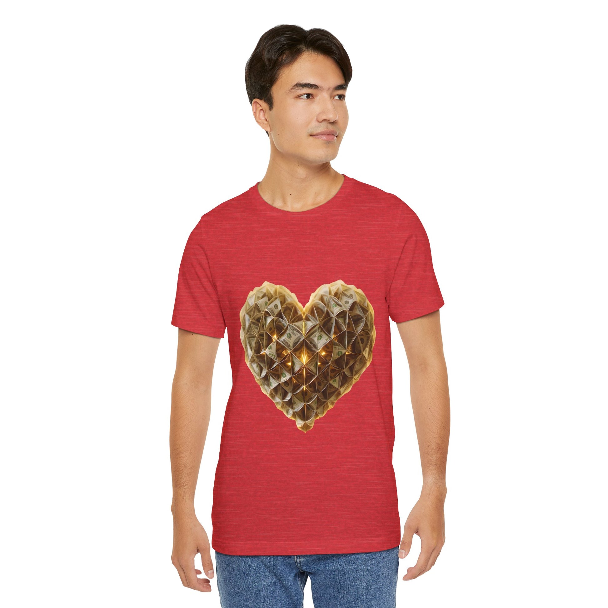 "BrightheartBrand-Heart of Prosperity" – Unisex T-Shirt, Perfect Gift for Valentine's Day, Birthdays, Casual Wear, Everyday Comfort, Unique Fashion