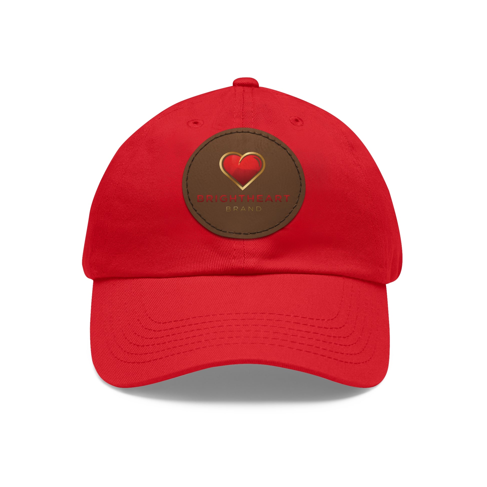 "BrightheartBrand" Leather Patch Hat - Casual Cap, Best Gift for Dads, Everyday Fashion, Perfect for Summer