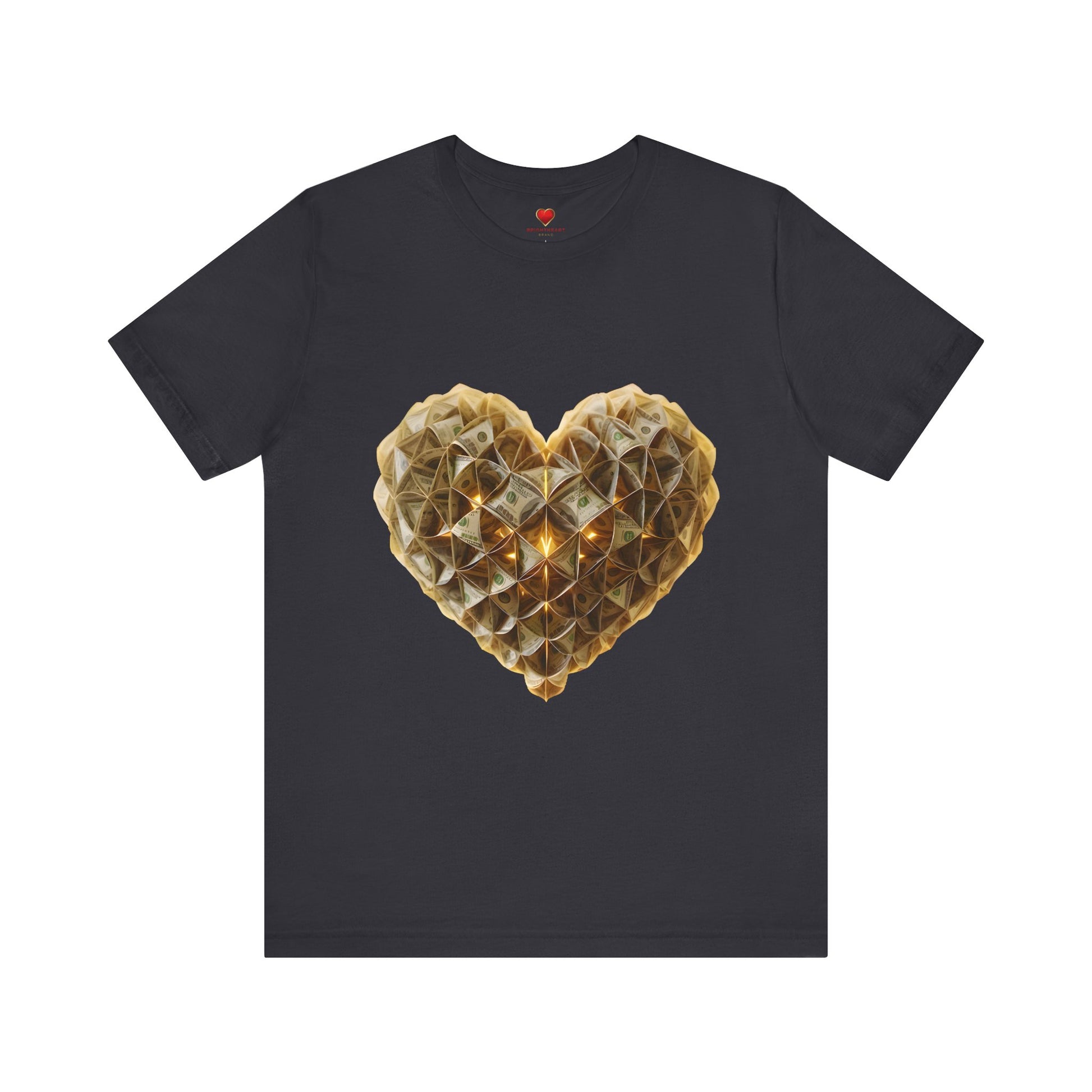 "BrightheartBrand-Heart of Prosperity" – Unisex T-Shirt, Perfect Gift for Valentine's Day, Birthdays, Casual Wear, Everyday Comfort, Unique Fashion
