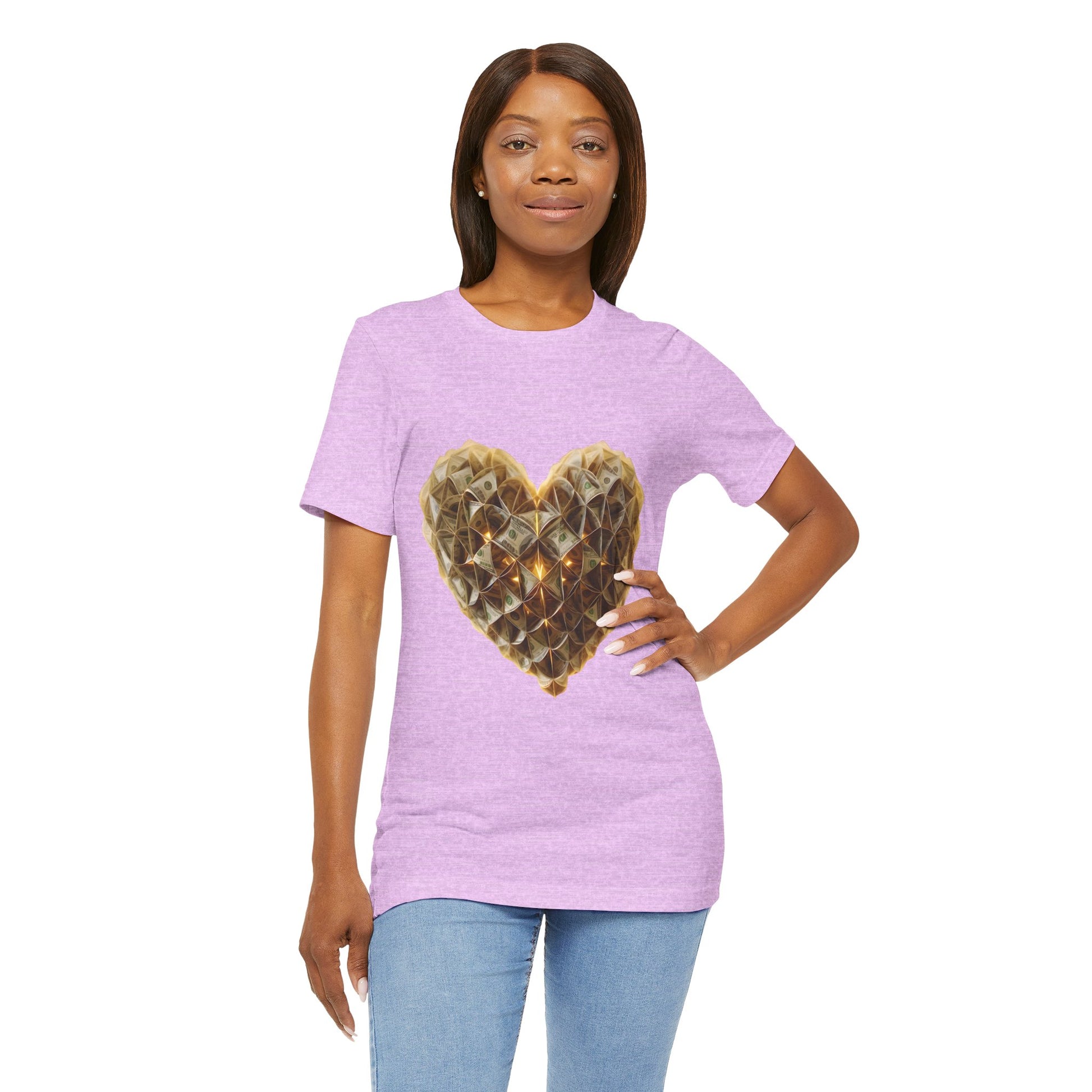 "BrightheartBrand-Heart of Prosperity" – Unisex T-Shirt, Perfect Gift for Valentine's Day, Birthdays, Casual Wear, Everyday Comfort, Unique Fashion