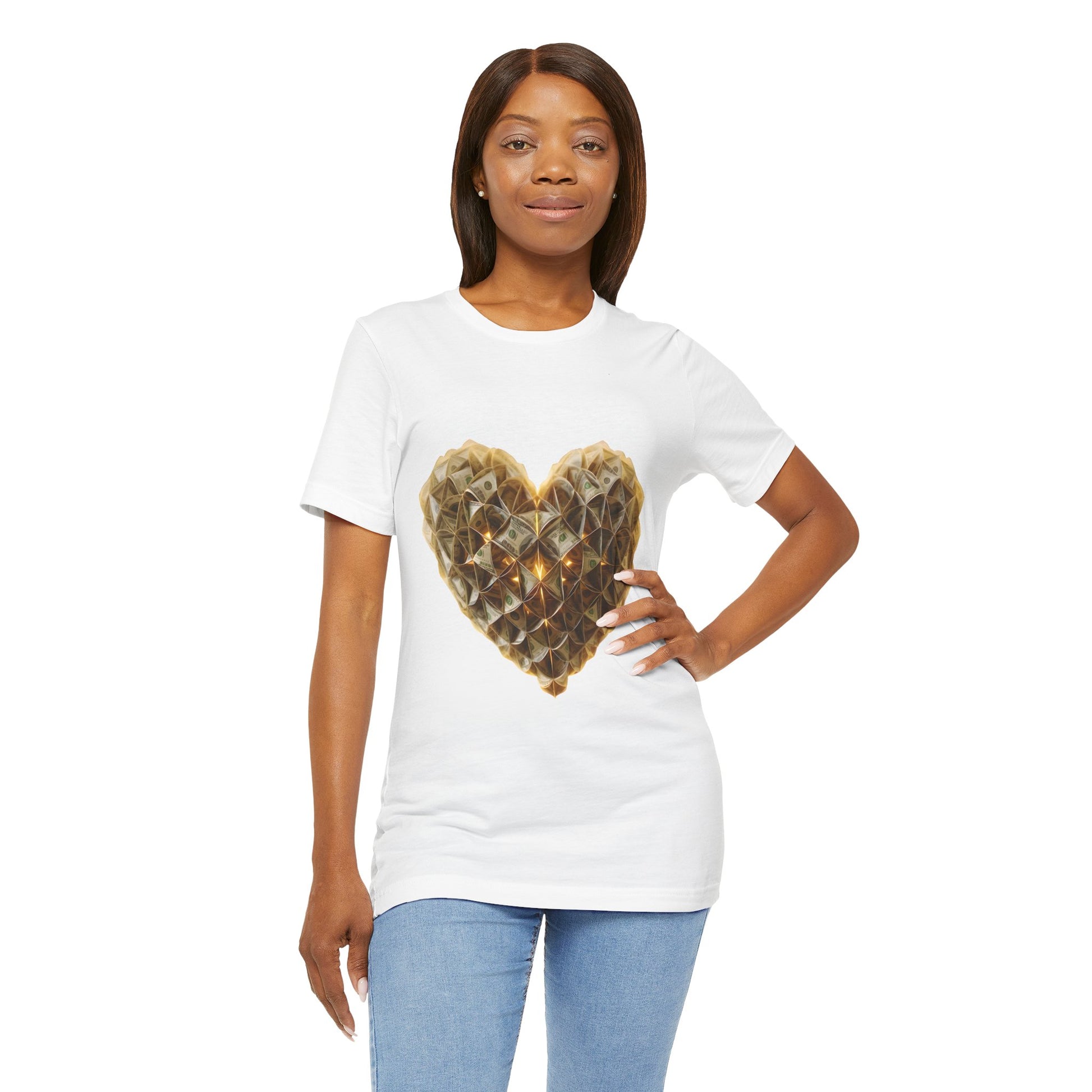 "BrightheartBrand-Heart of Prosperity" – Unisex T-Shirt, Perfect Gift for Valentine's Day, Birthdays, Casual Wear, Everyday Comfort, Unique Fashion