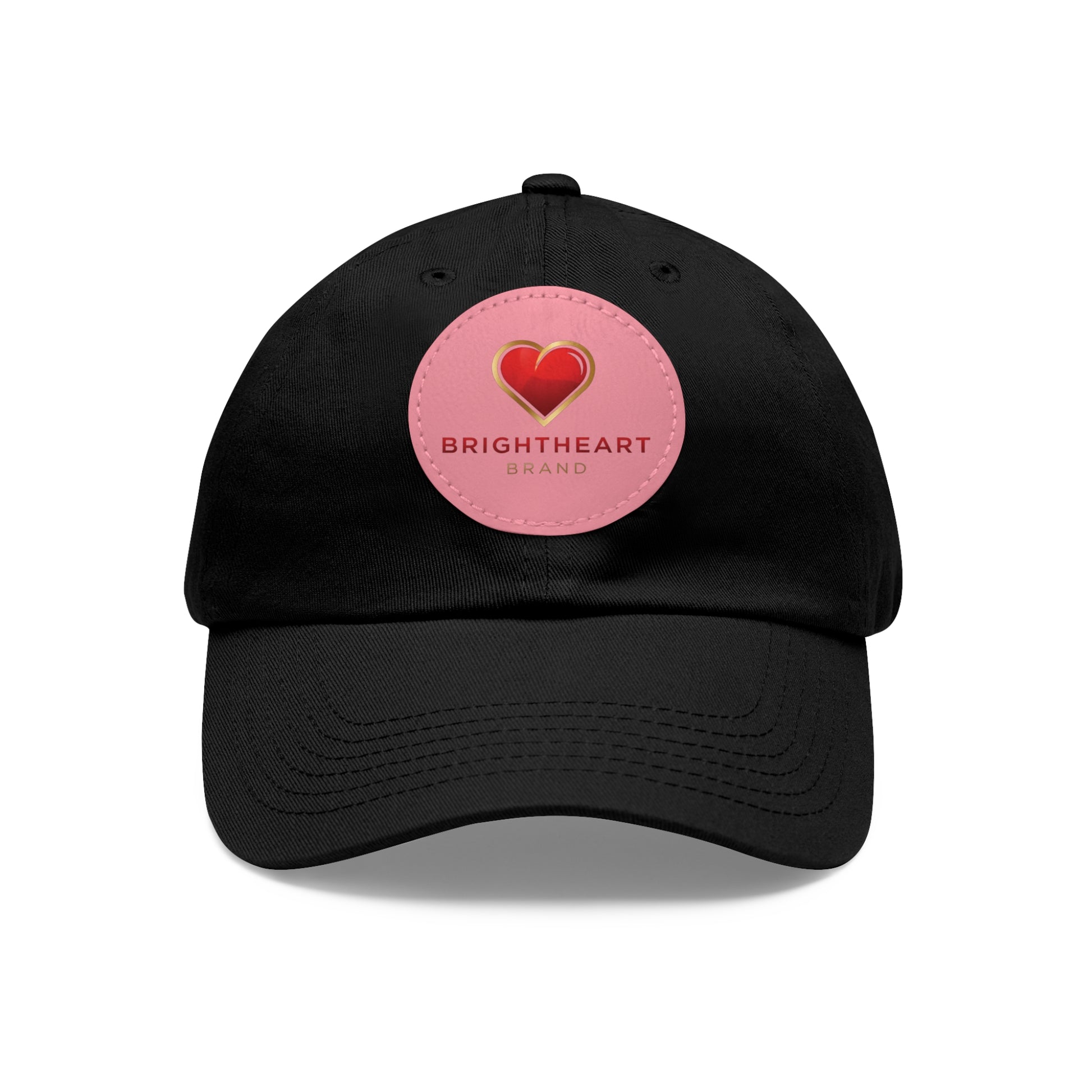 "BrightheartBrand" Leather Patch Hat - Casual Cap, Best Gift for Dads, Everyday Fashion, Perfect for Summer