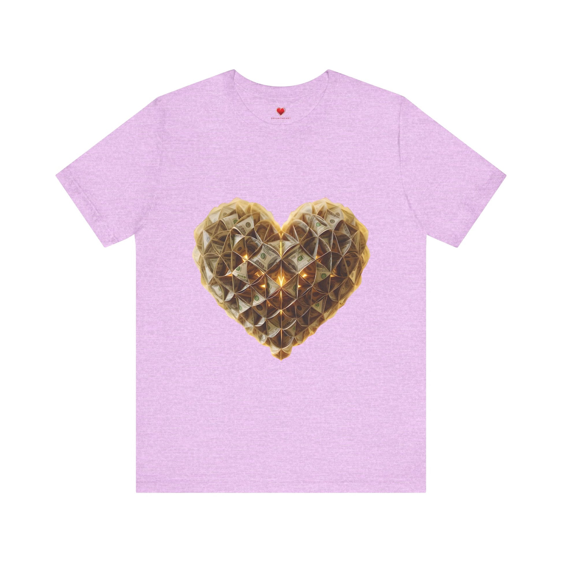 "BrightheartBrand-Heart of Prosperity" – Unisex T-Shirt, Perfect Gift for Valentine's Day, Birthdays, Casual Wear, Everyday Comfort, Unique Fashion