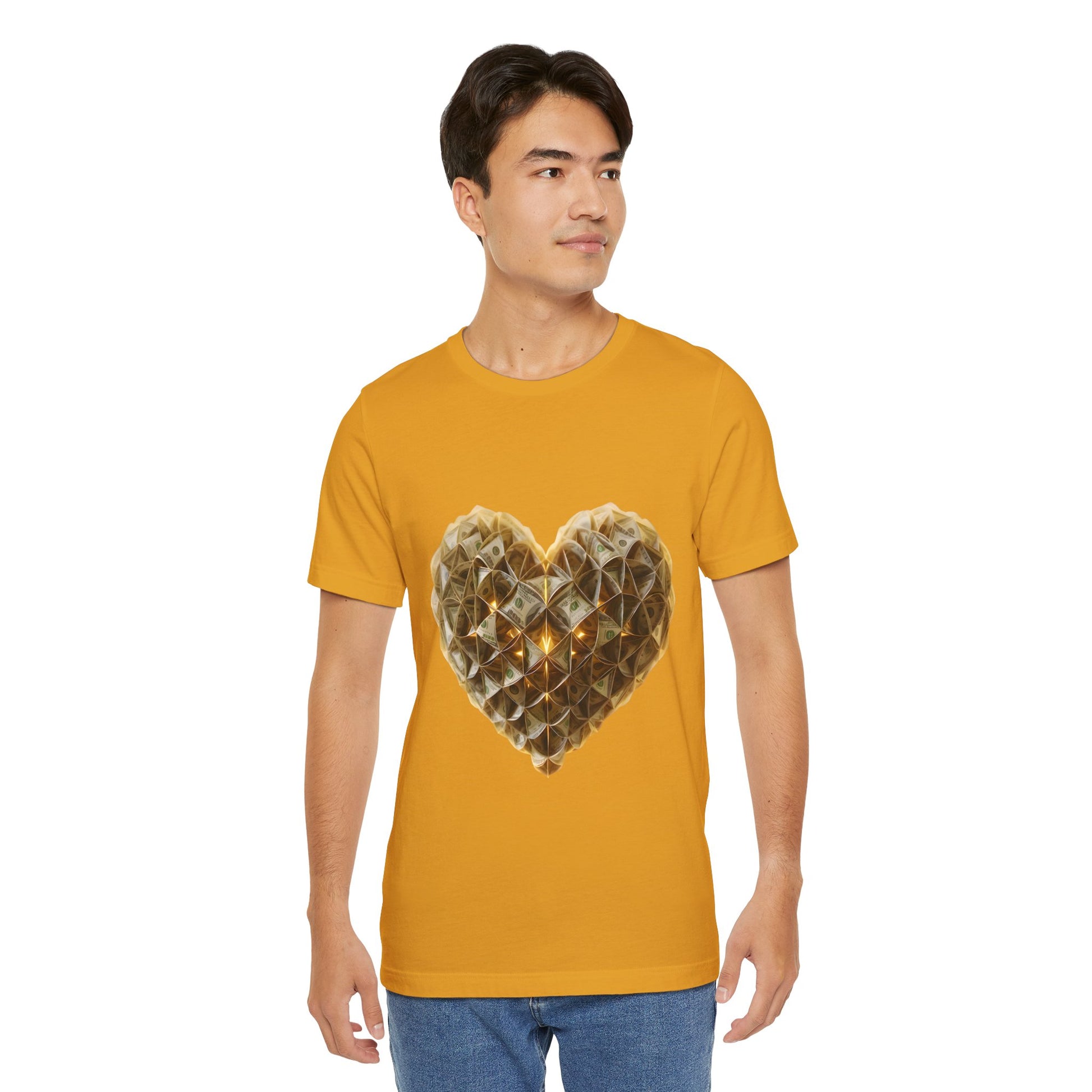 "BrightheartBrand-Heart of Prosperity" – Unisex T-Shirt, Perfect Gift for Valentine's Day, Birthdays, Casual Wear, Everyday Comfort, Unique Fashion