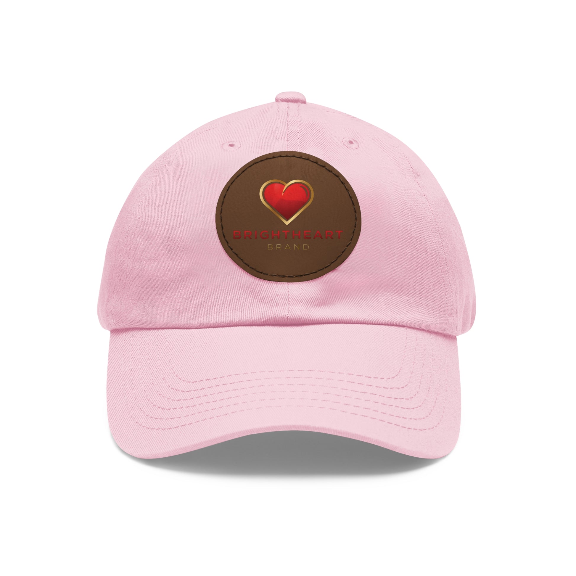 "BrightheartBrand" Leather Patch Hat - Casual Cap, Best Gift for Dads, Everyday Fashion, Perfect for Summer
