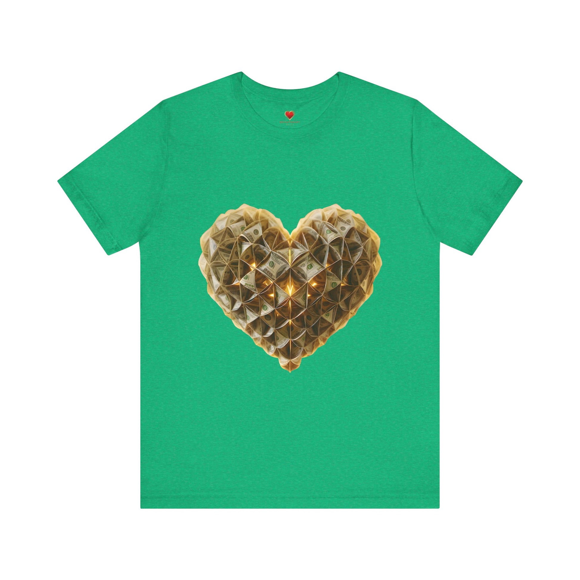 "BrightheartBrand-Heart of Prosperity" – Unisex T-Shirt, Perfect Gift for Valentine's Day, Birthdays, Casual Wear, Everyday Comfort, Unique Fashion
