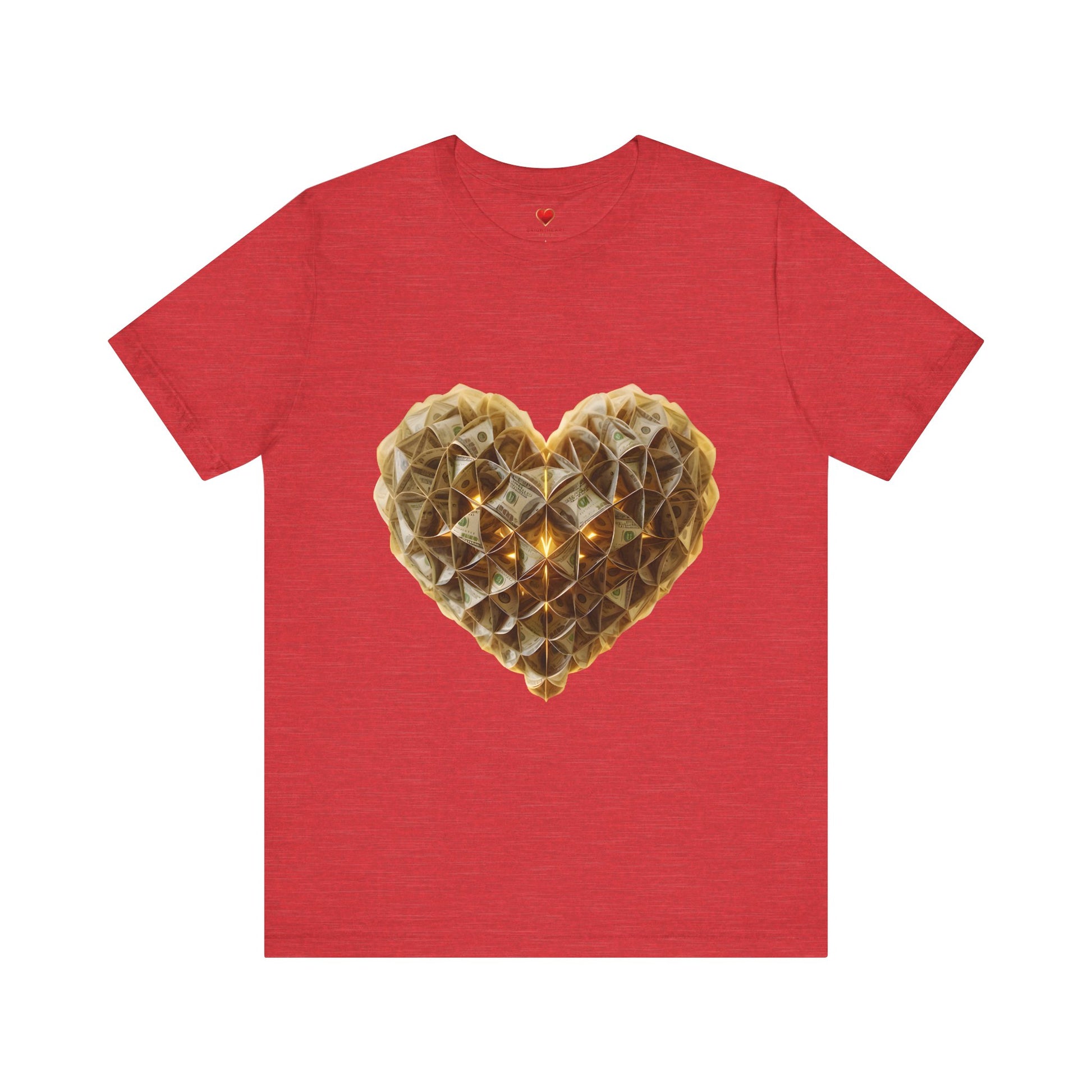 "BrightheartBrand-Heart of Prosperity" – Unisex T-Shirt, Perfect Gift for Valentine's Day, Birthdays, Casual Wear, Everyday Comfort, Unique Fashion