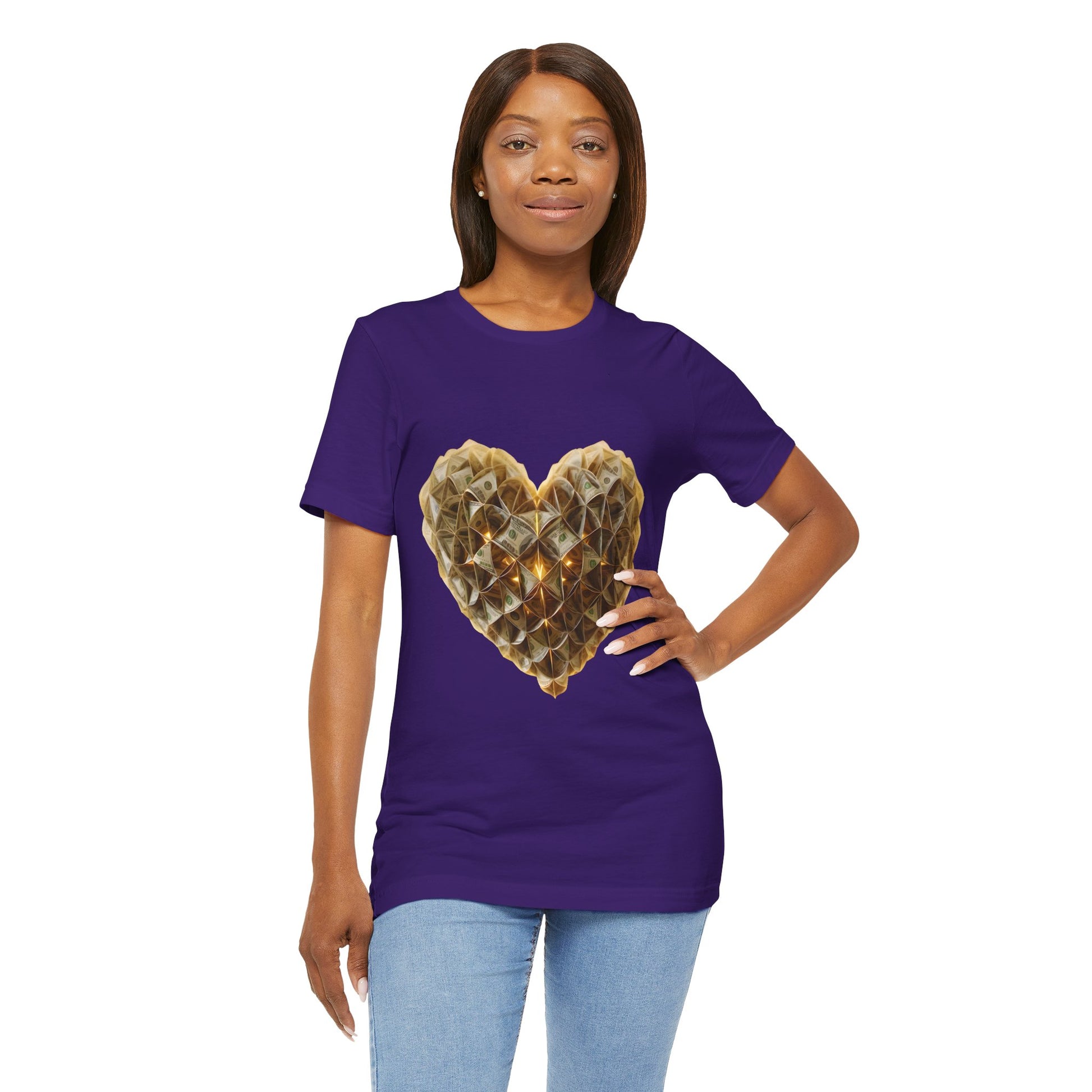 "BrightheartBrand-Heart of Prosperity" – Unisex T-Shirt, Perfect Gift for Valentine's Day, Birthdays, Casual Wear, Everyday Comfort, Unique Fashion