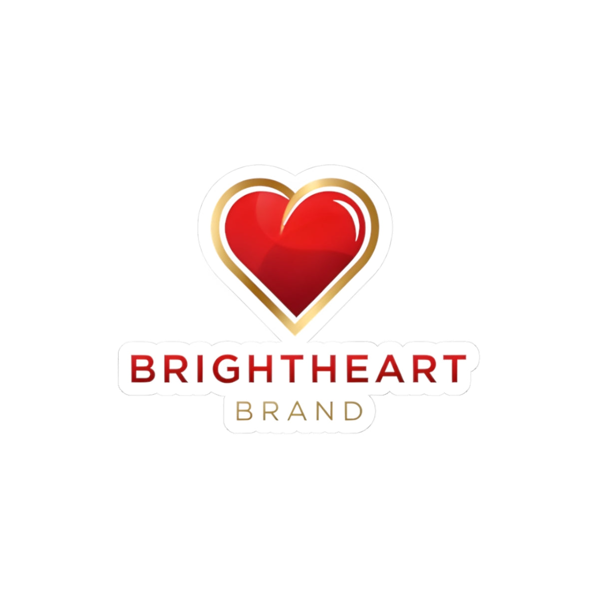 "BrightheartBrand" Stickers | Vibrant Love Stickers for Laptops, Water Bottles, Scrapbooking, Gift Wrapping, Valentine's Day Decor