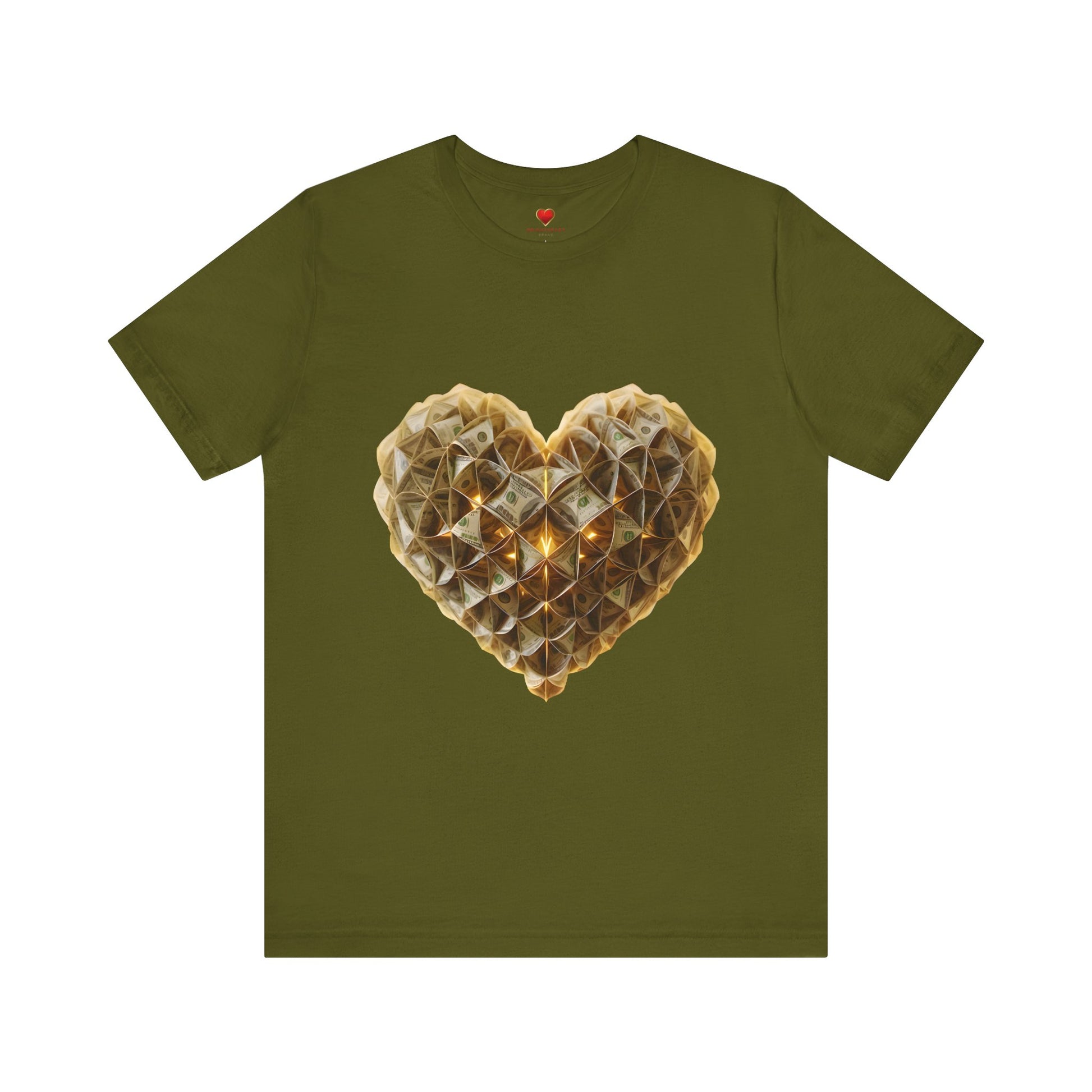 "BrightheartBrand-Heart of Prosperity" – Unisex T-Shirt, Perfect Gift for Valentine's Day, Birthdays, Casual Wear, Everyday Comfort, Unique Fashion