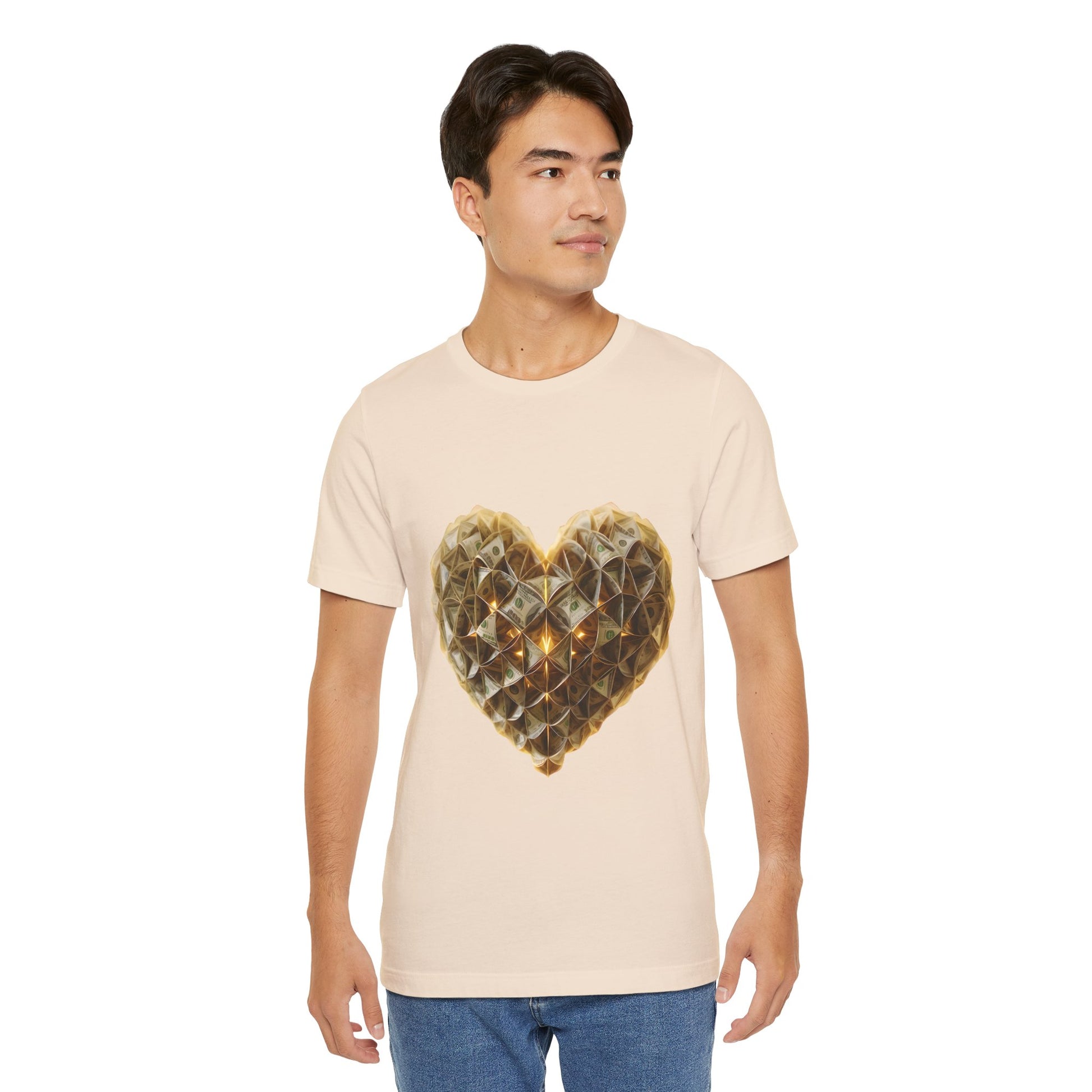"BrightheartBrand-Heart of Prosperity" – Unisex T-Shirt, Perfect Gift for Valentine's Day, Birthdays, Casual Wear, Everyday Comfort, Unique Fashion