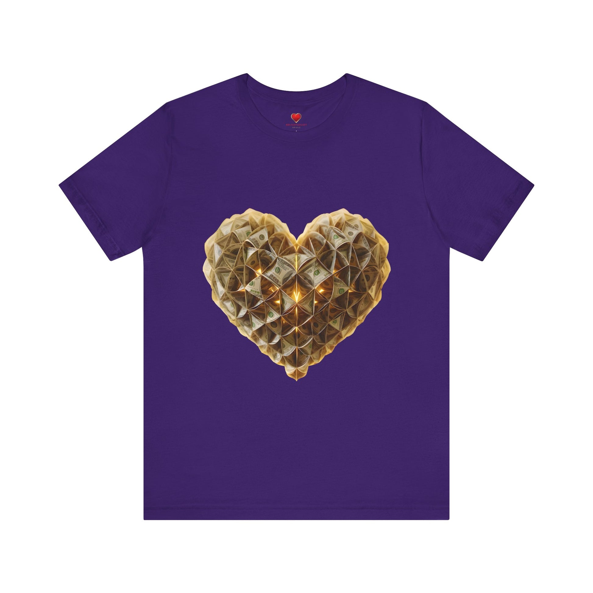 "BrightheartBrand-Heart of Prosperity" – Unisex T-Shirt, Perfect Gift for Valentine's Day, Birthdays, Casual Wear, Everyday Comfort, Unique Fashion