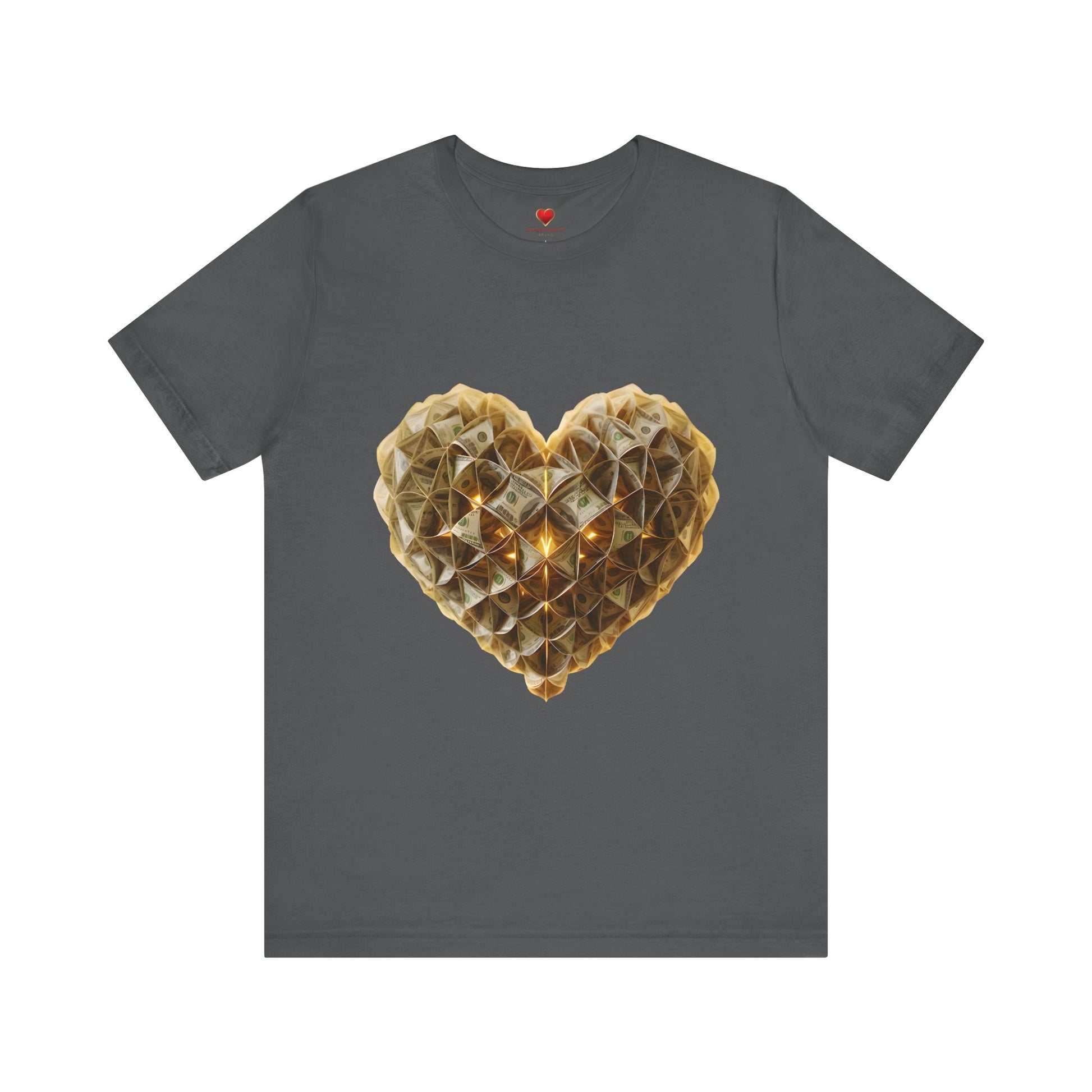 "BrightheartBrand-Heart of Prosperity" – Unisex T-Shirt, Perfect Gift for Valentine's Day, Birthdays, Casual Wear, Everyday Comfort, Unique Fashion