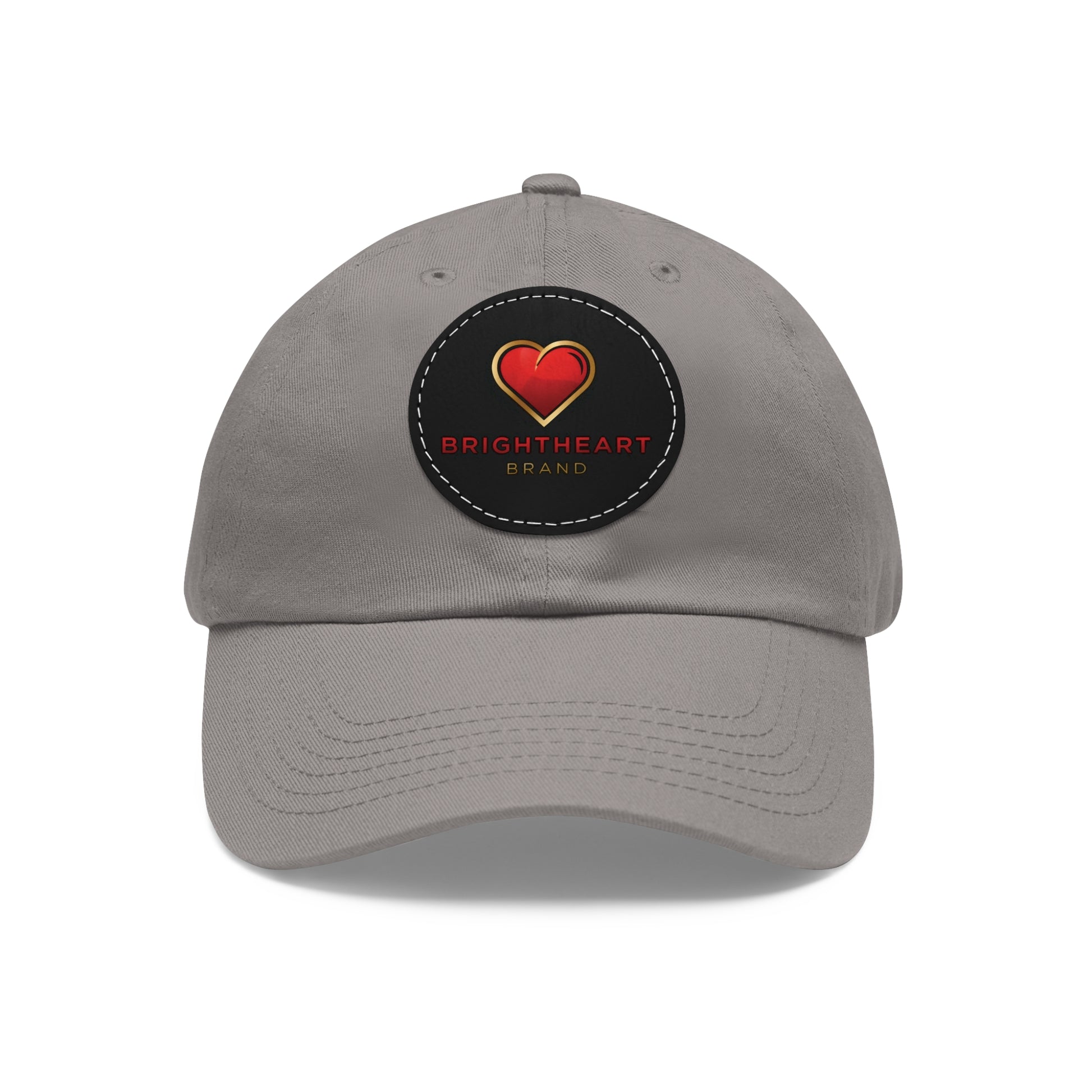 "BrightheartBrand" Leather Patch Hat - Casual Cap, Best Gift for Dads, Everyday Fashion, Perfect for Summer