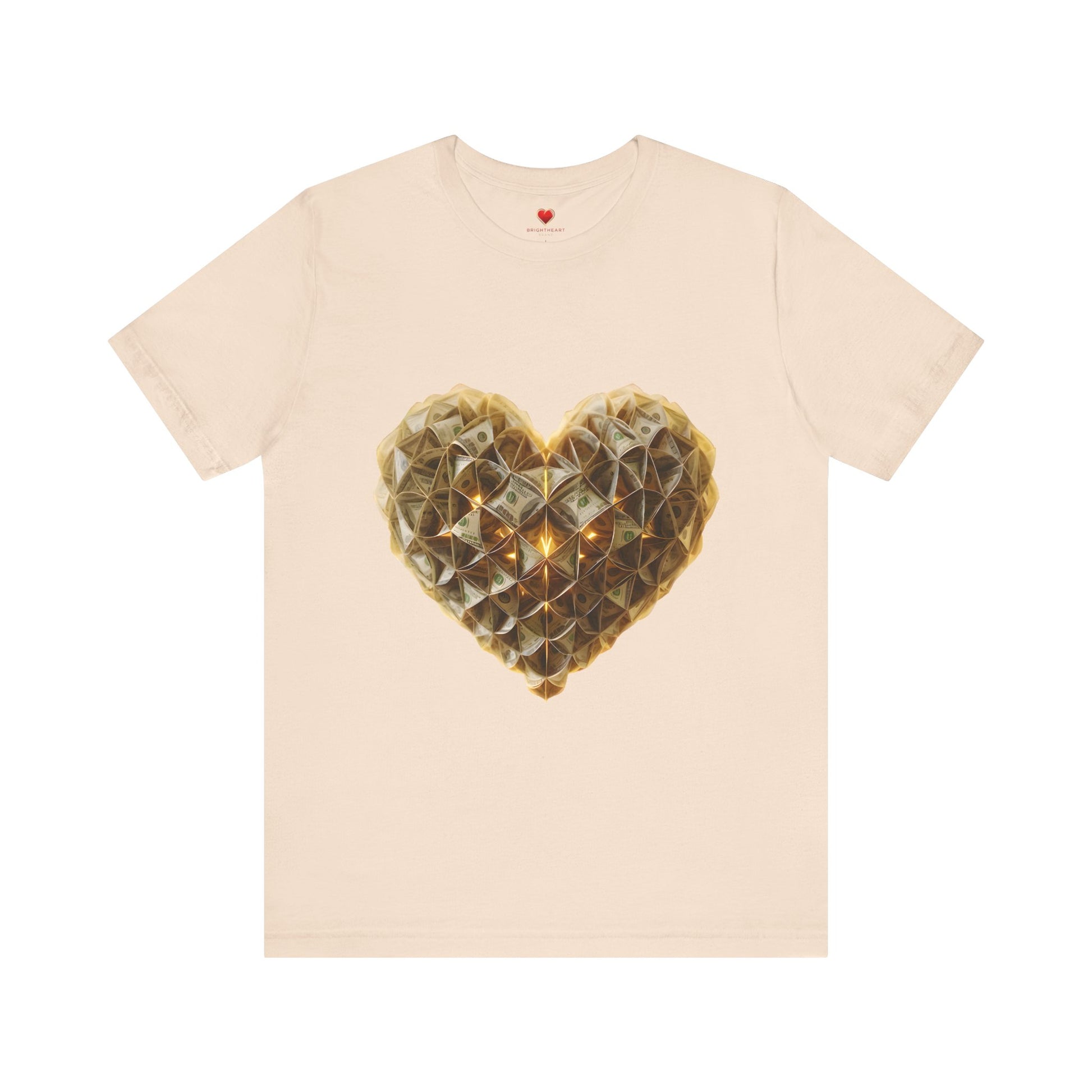 "BrightheartBrand-Heart of Prosperity" – Unisex T-Shirt, Perfect Gift for Valentine's Day, Birthdays, Casual Wear, Everyday Comfort, Unique Fashion