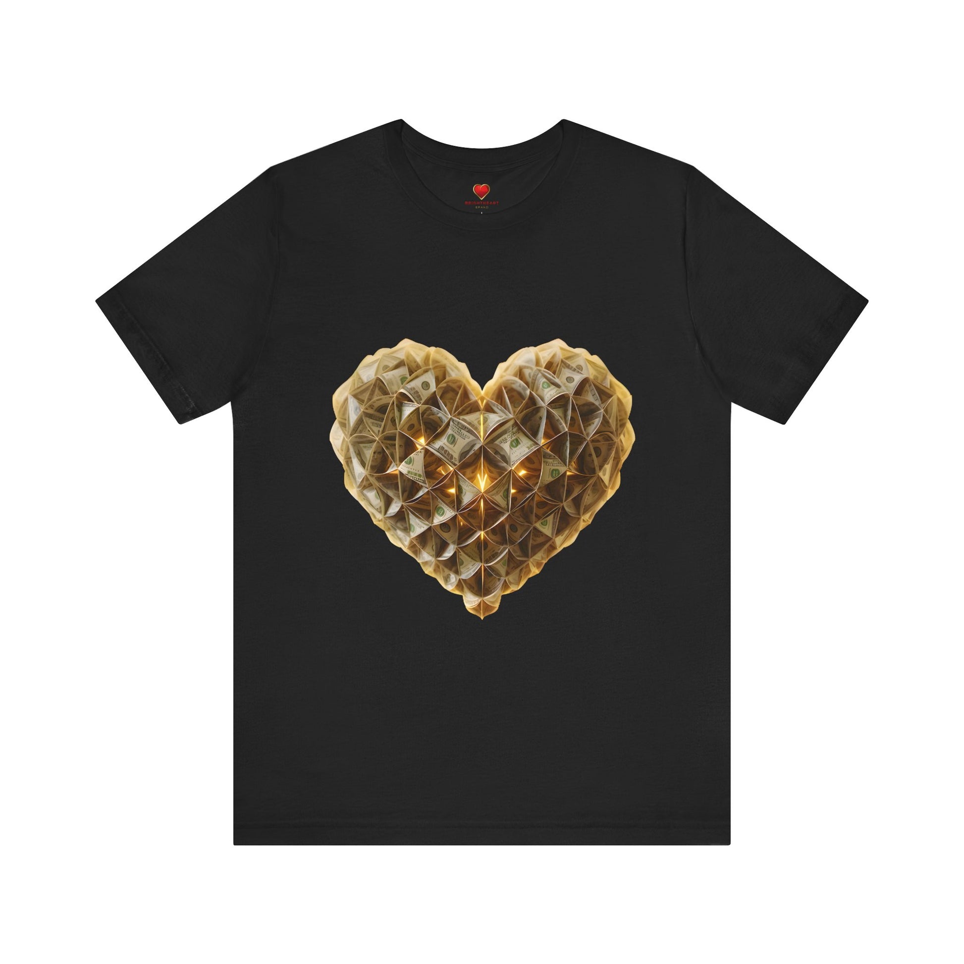 "BrightheartBrand-Heart of Prosperity" – Unisex T-Shirt, Perfect Gift for Valentine's Day, Birthdays, Casual Wear, Everyday Comfort, Unique Fashion