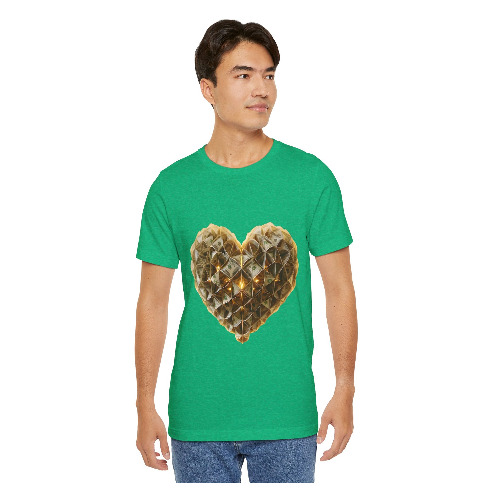 "BrightheartBrand-Heart of Prosperity" – Unisex T-Shirt, Perfect Gift for Valentine's Day, Birthdays, Casual Wear, Everyday Comfort, Unique Fashion