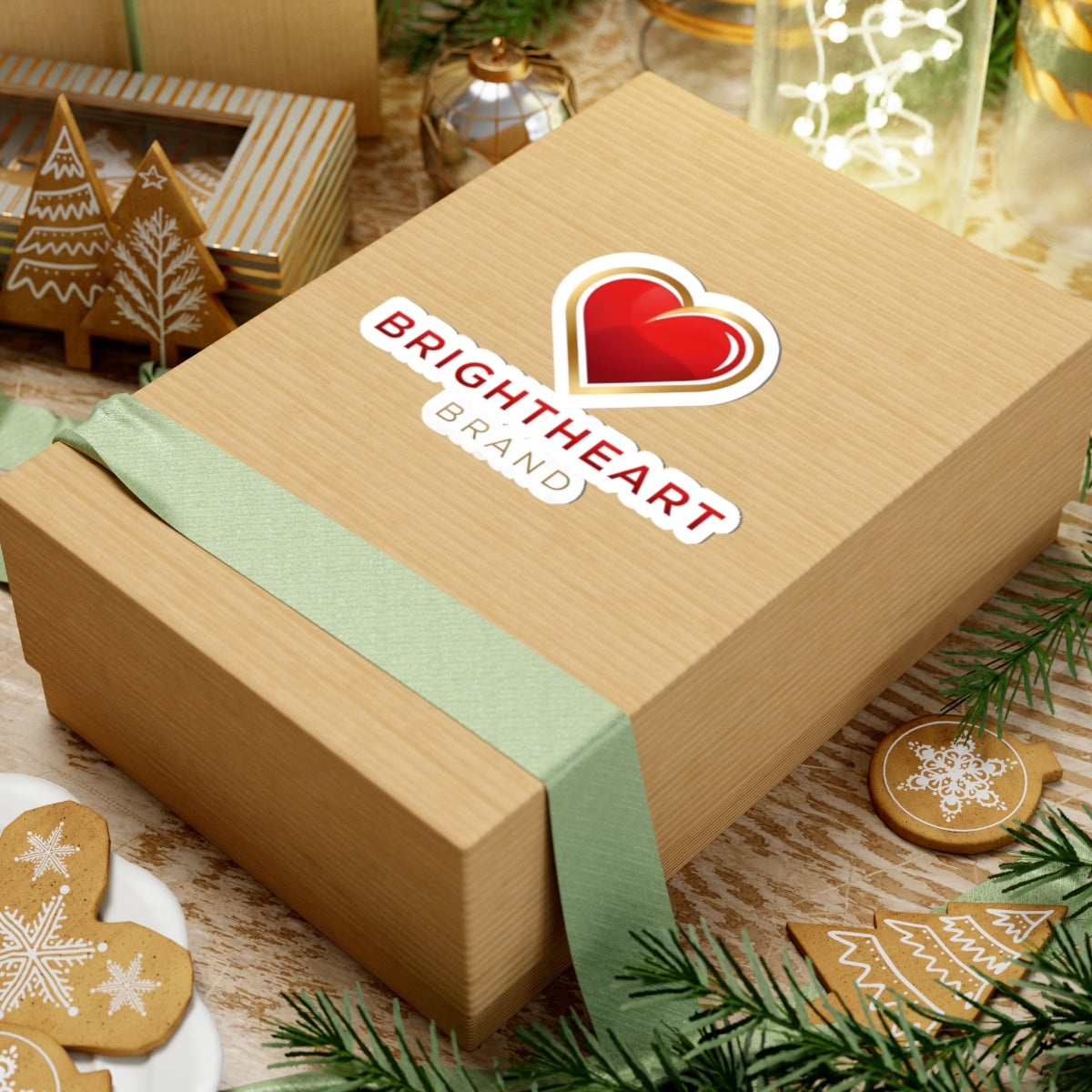 "BrightheartBrand" Stickers | Vibrant Love Stickers for Laptops, Water Bottles, Scrapbooking, Gift Wrapping, Valentine's Day Decor