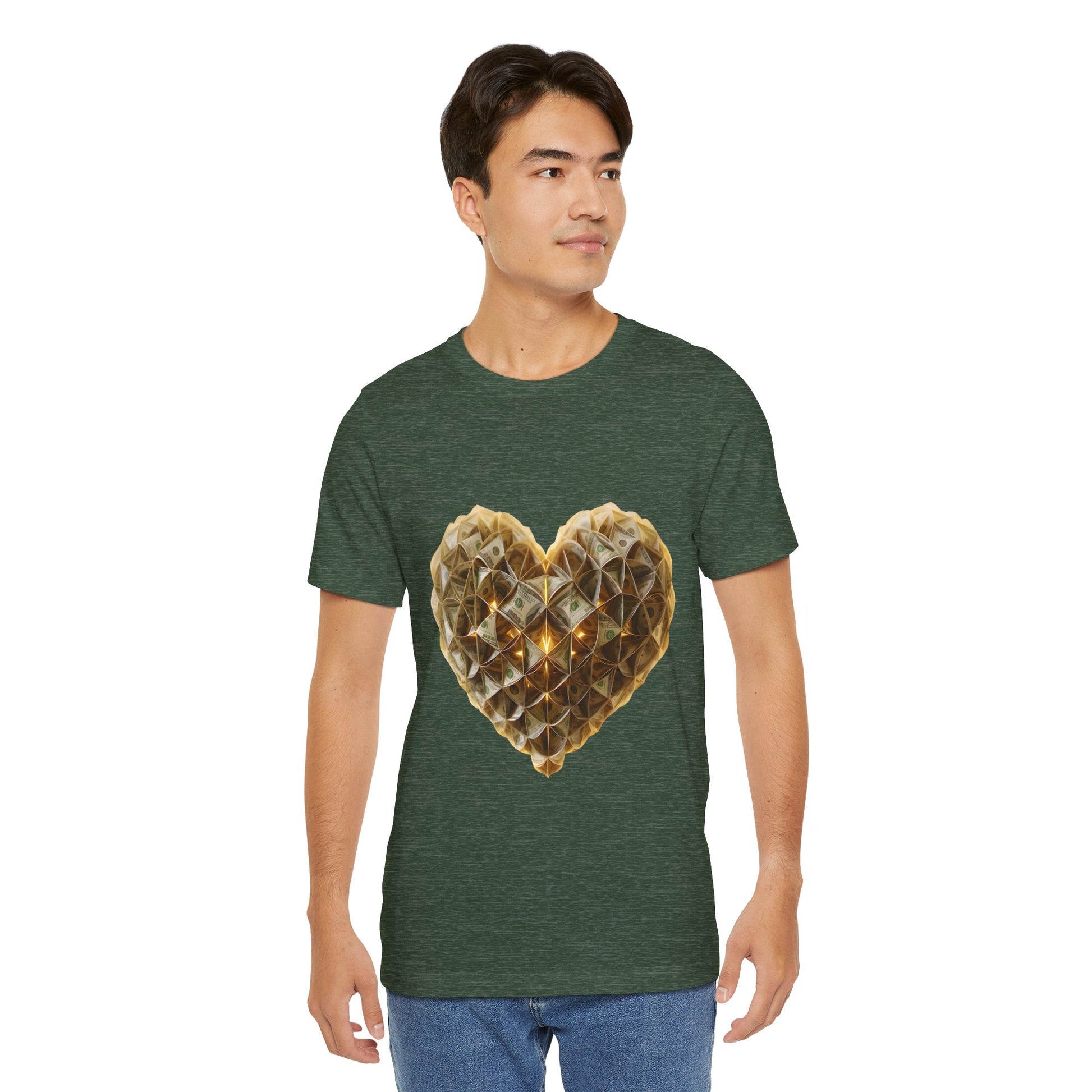 "BrightheartBrand-Heart of Prosperity" – Unisex T-Shirt, Perfect Gift for Valentine's Day, Birthdays, Casual Wear, Everyday Comfort, Unique Fashion
