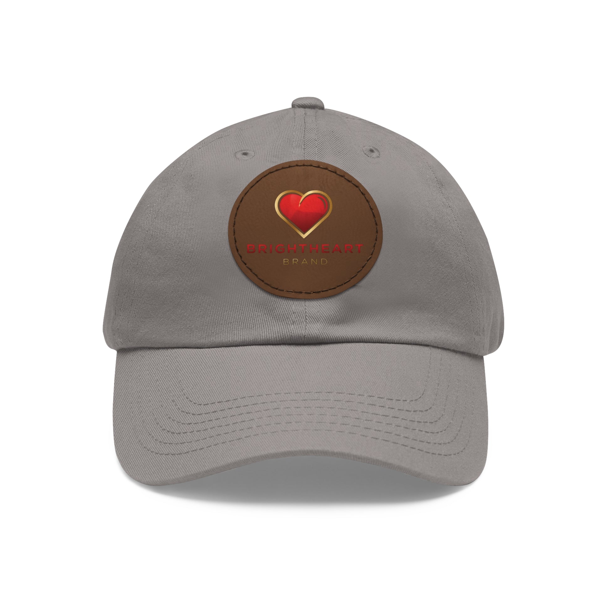 "BrightheartBrand" Leather Patch Hat - Casual Cap, Best Gift for Dads, Everyday Fashion, Perfect for Summer
