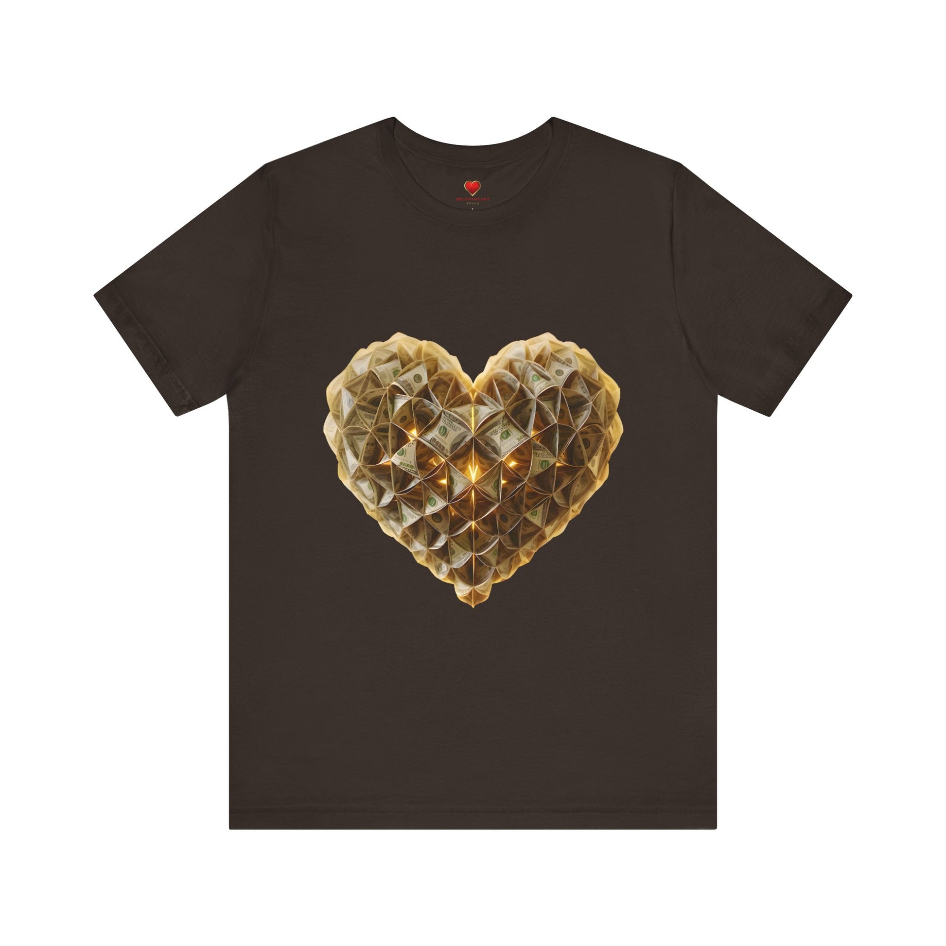 "BrightheartBrand-Heart of Prosperity" – Unisex T-Shirt, Perfect Gift for Valentine's Day, Birthdays, Casual Wear, Everyday Comfort, Unique Fashion