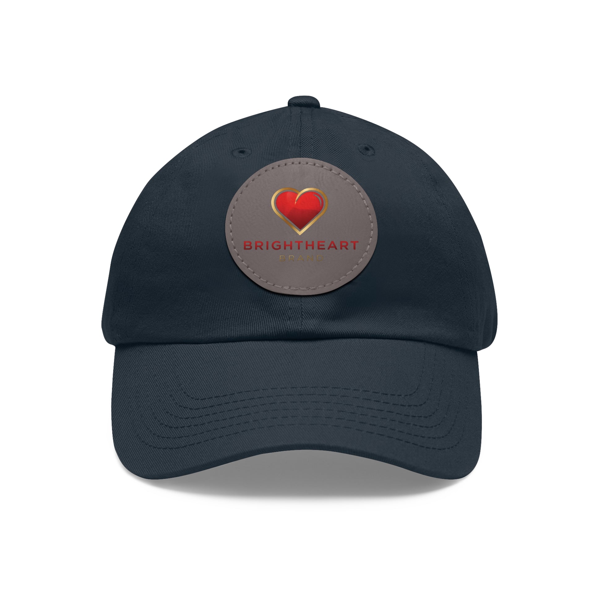 "BrightheartBrand" Leather Patch Hat - Casual Cap, Best Gift for Dads, Everyday Fashion, Perfect for Summer