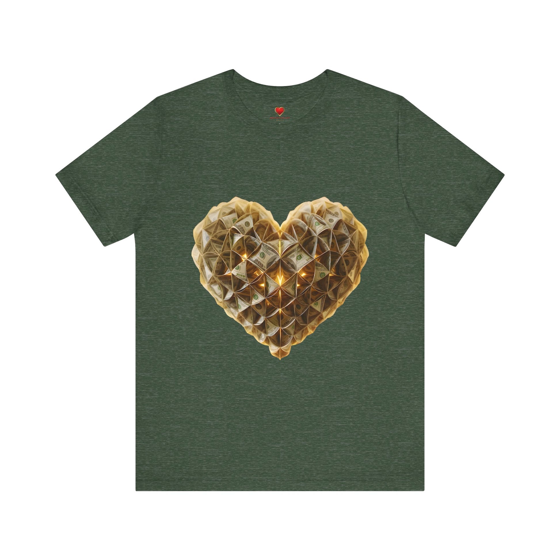 "BrightheartBrand-Heart of Prosperity" – Unisex T-Shirt, Perfect Gift for Valentine's Day, Birthdays, Casual Wear, Everyday Comfort, Unique Fashion