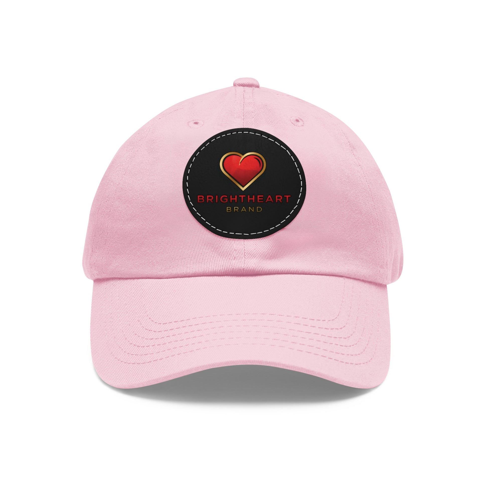 "BrightheartBrand" Leather Patch Hat - Casual Cap, Best Gift for Dads, Everyday Fashion, Perfect for Summer