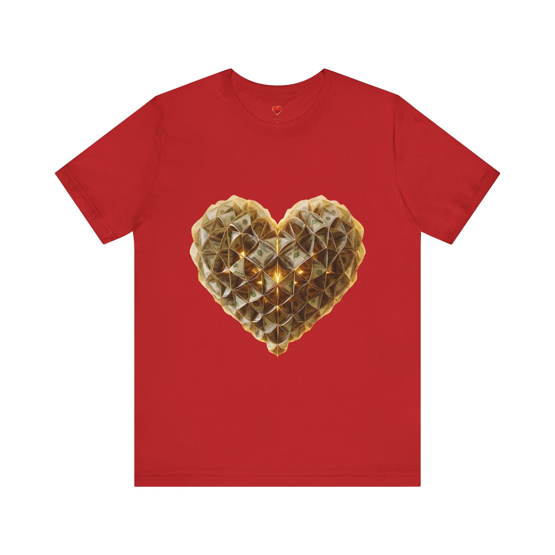 "BrightheartBrand-Heart of Prosperity" – Unisex T-Shirt, Perfect Gift for Valentine's Day, Birthdays, Casual Wear, Everyday Comfort, Unique Fashion