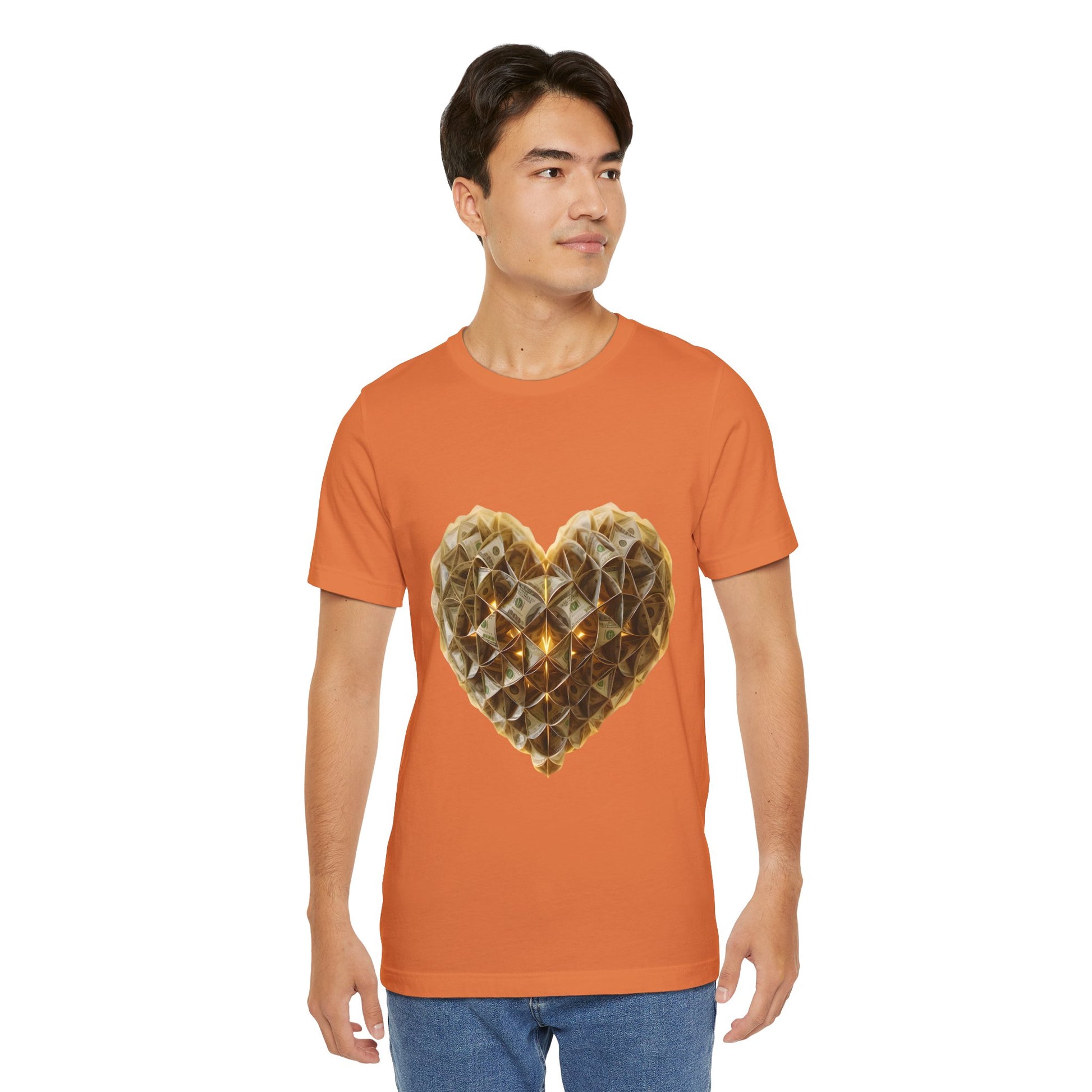 "BrightheartBrand-Heart of Prosperity" – Unisex T-Shirt, Perfect Gift for Valentine's Day, Birthdays, Casual Wear, Everyday Comfort, Unique Fashion