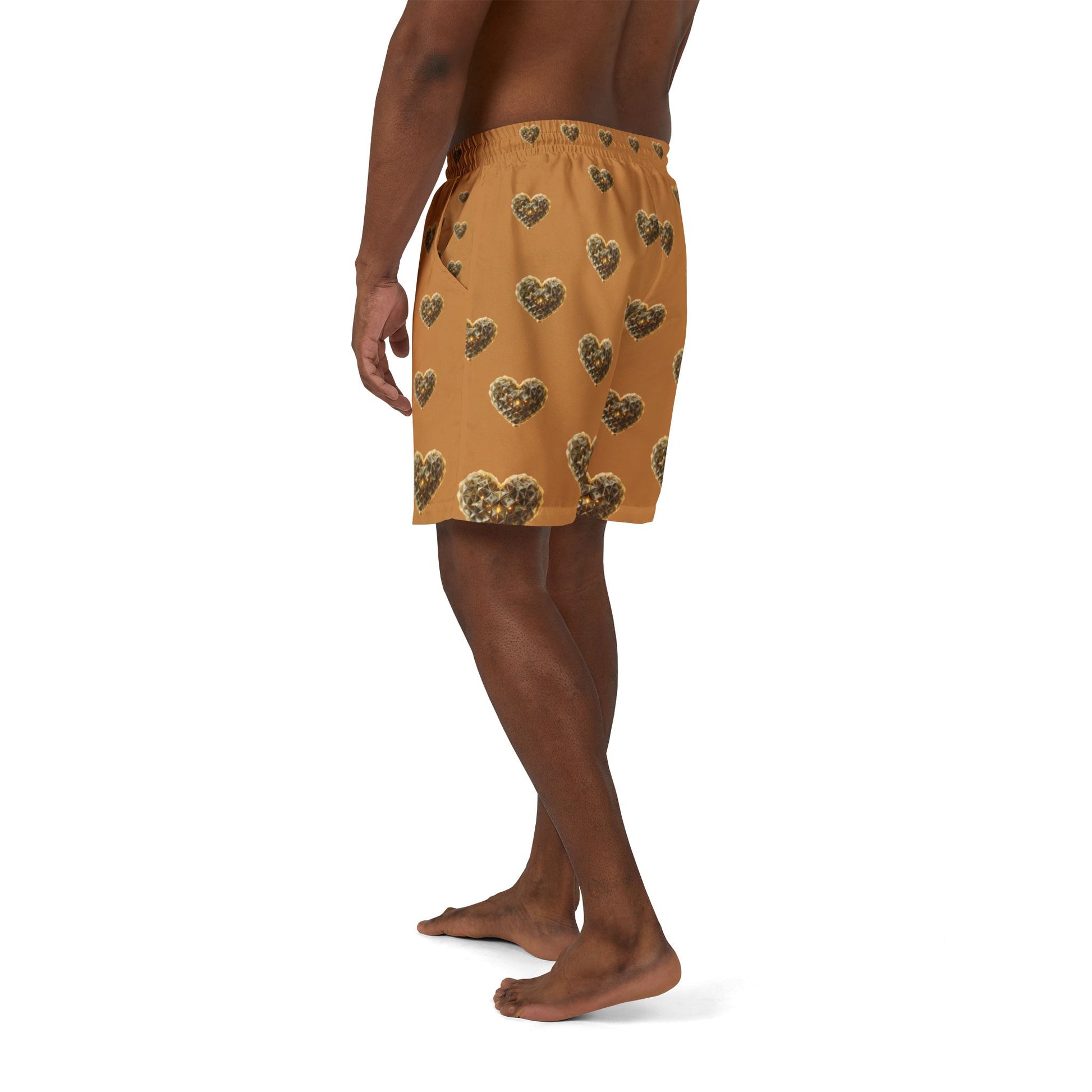 "BrightheartBrand-Herat of Prosperity" Unisex Swim Shorts, Beachwear, Summer Shorts, Casual Swimwear, Vacation Essentials, Gift for Him/Her