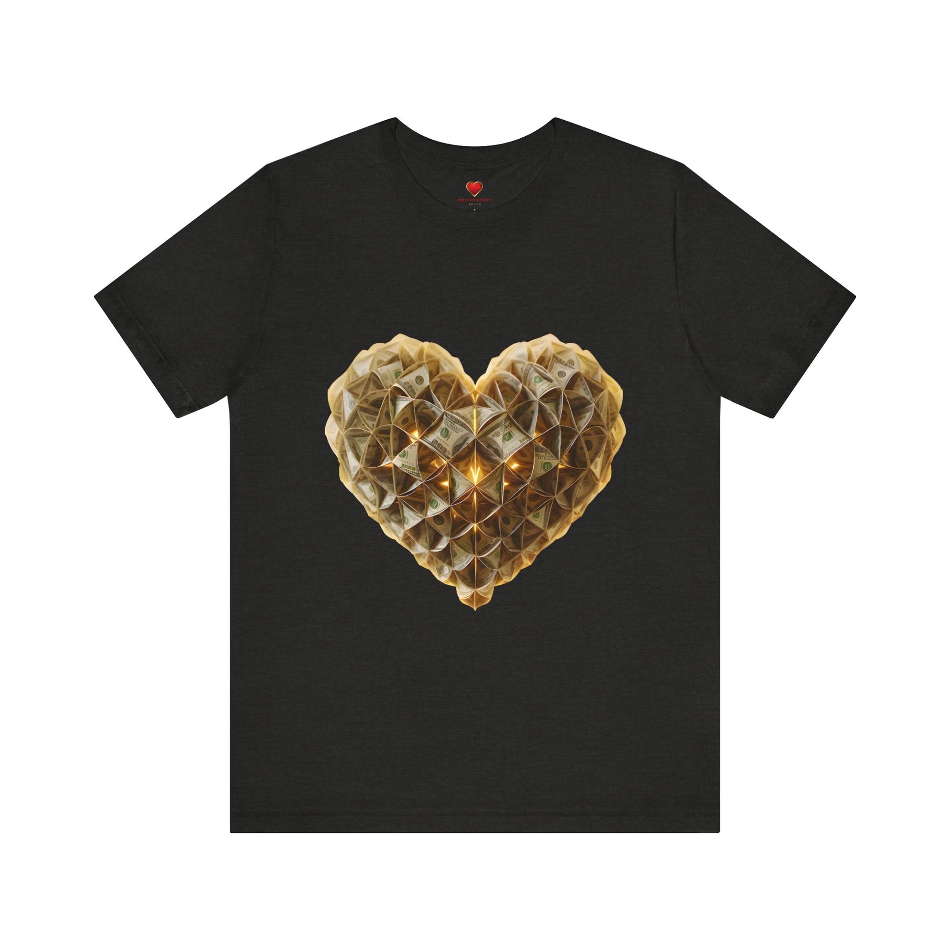 "BrightheartBrand-Heart of Prosperity" – Unisex T-Shirt, Perfect Gift for Valentine's Day, Birthdays, Casual Wear, Everyday Comfort, Unique Fashion