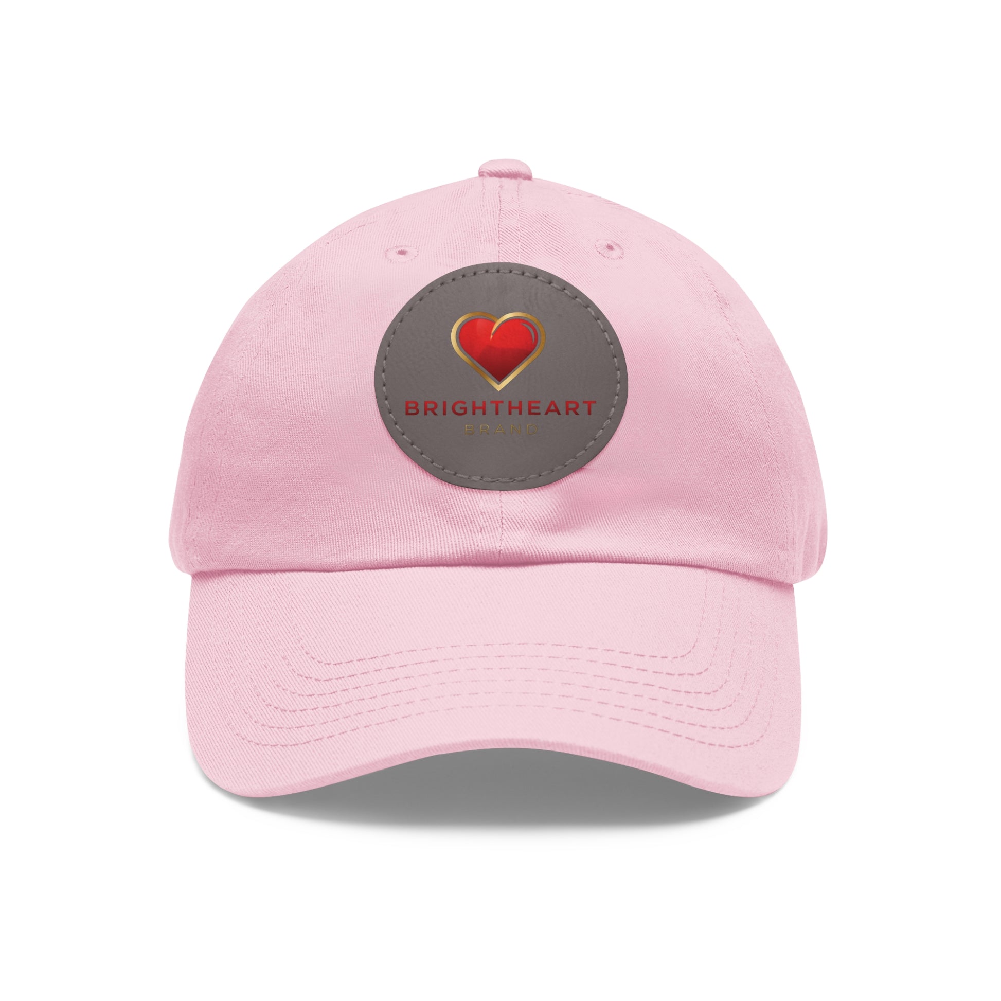 "BrightheartBrand" Leather Patch Hat - Casual Cap, Best Gift for Dads, Everyday Fashion, Perfect for Summer