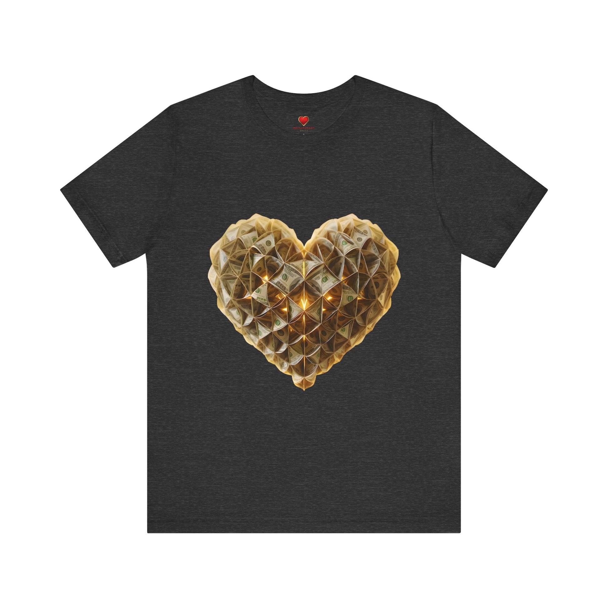 "BrightheartBrand-Heart of Prosperity" – Unisex T-Shirt, Perfect Gift for Valentine's Day, Birthdays, Casual Wear, Everyday Comfort, Unique Fashion