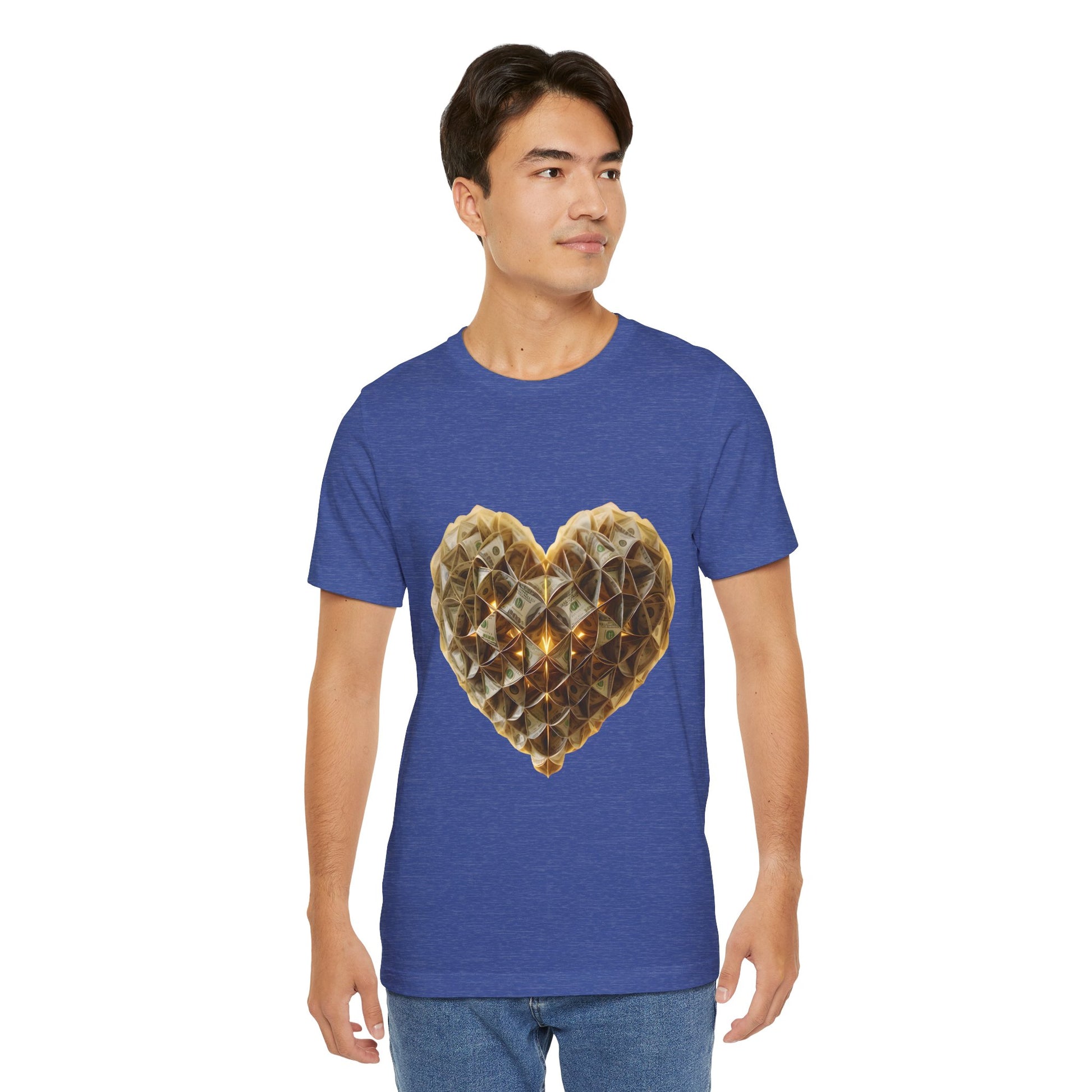 "BrightheartBrand-Heart of Prosperity" – Unisex T-Shirt, Perfect Gift for Valentine's Day, Birthdays, Casual Wear, Everyday Comfort, Unique Fashion