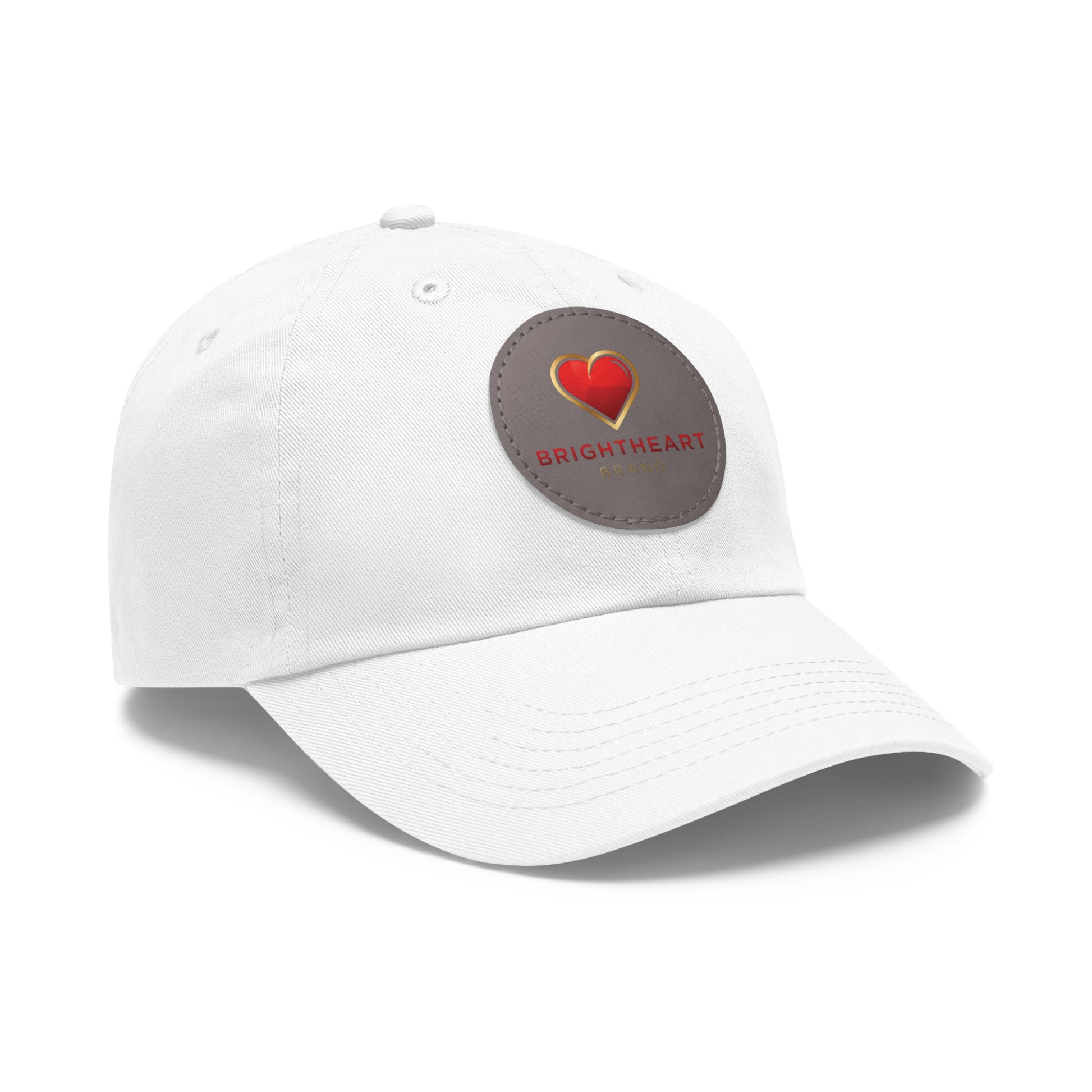"BrightheartBrand" Leather Patch Hat - Casual Cap, Best Gift for Dads, Everyday Fashion, Perfect for Summer