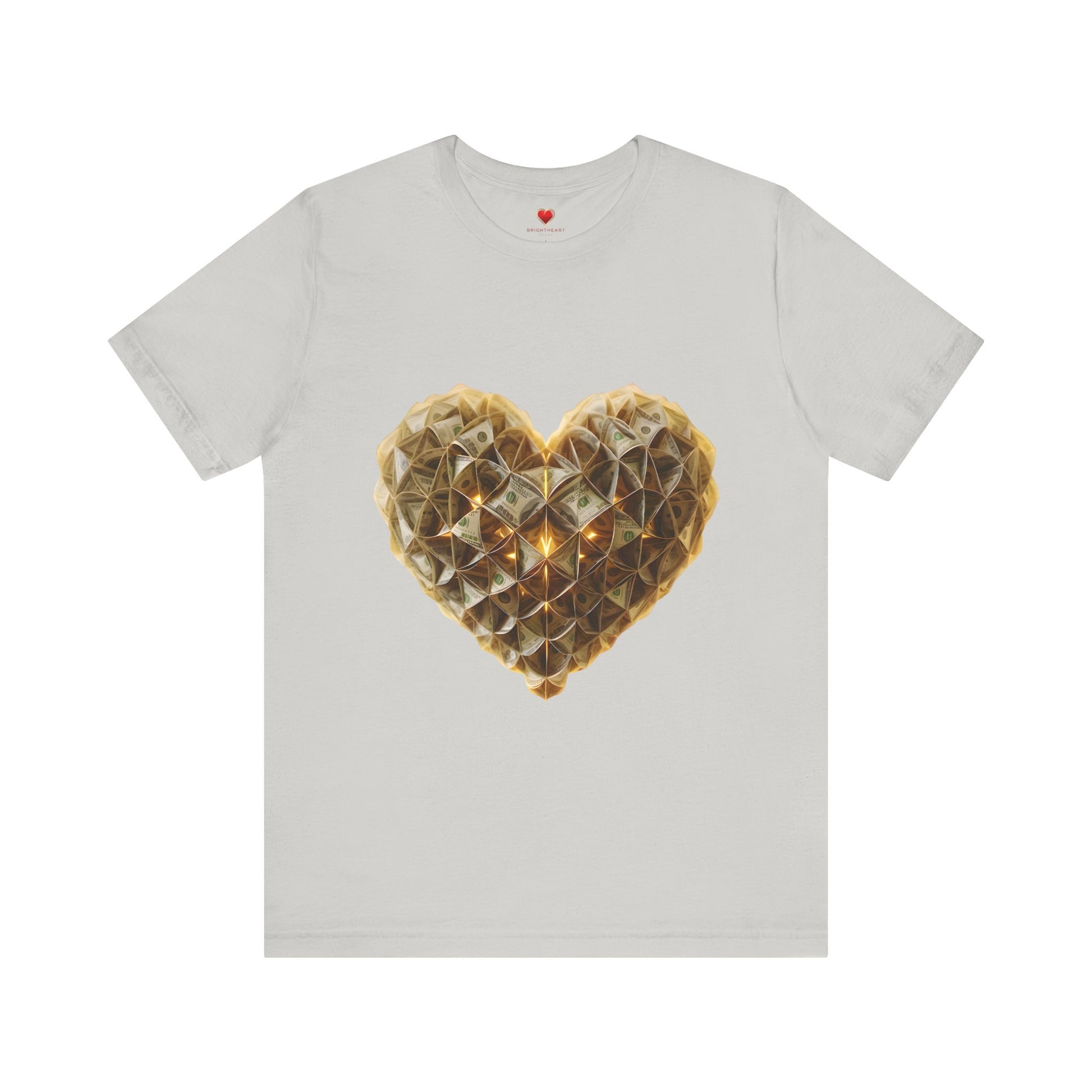 "BrightheartBrand-Heart of Prosperity" – Unisex T-Shirt, Perfect Gift for Valentine's Day, Birthdays, Casual Wear, Everyday Comfort, Unique Fashion