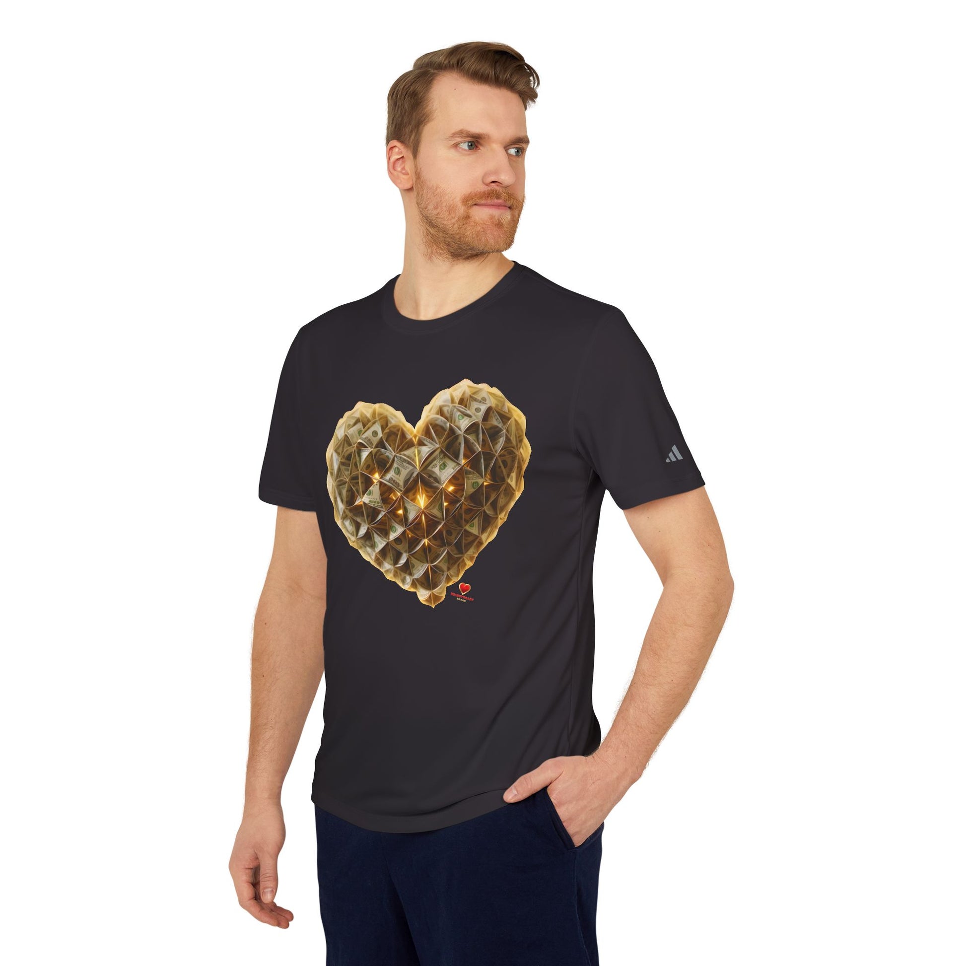 Adidas-BrightheartBrand "Heart of Prosperity - Tee" Unisex Sport T-Shirt, Casual Fitness Tee, Valentine’s Day Gift, Athletic Apparel, Activewear Top