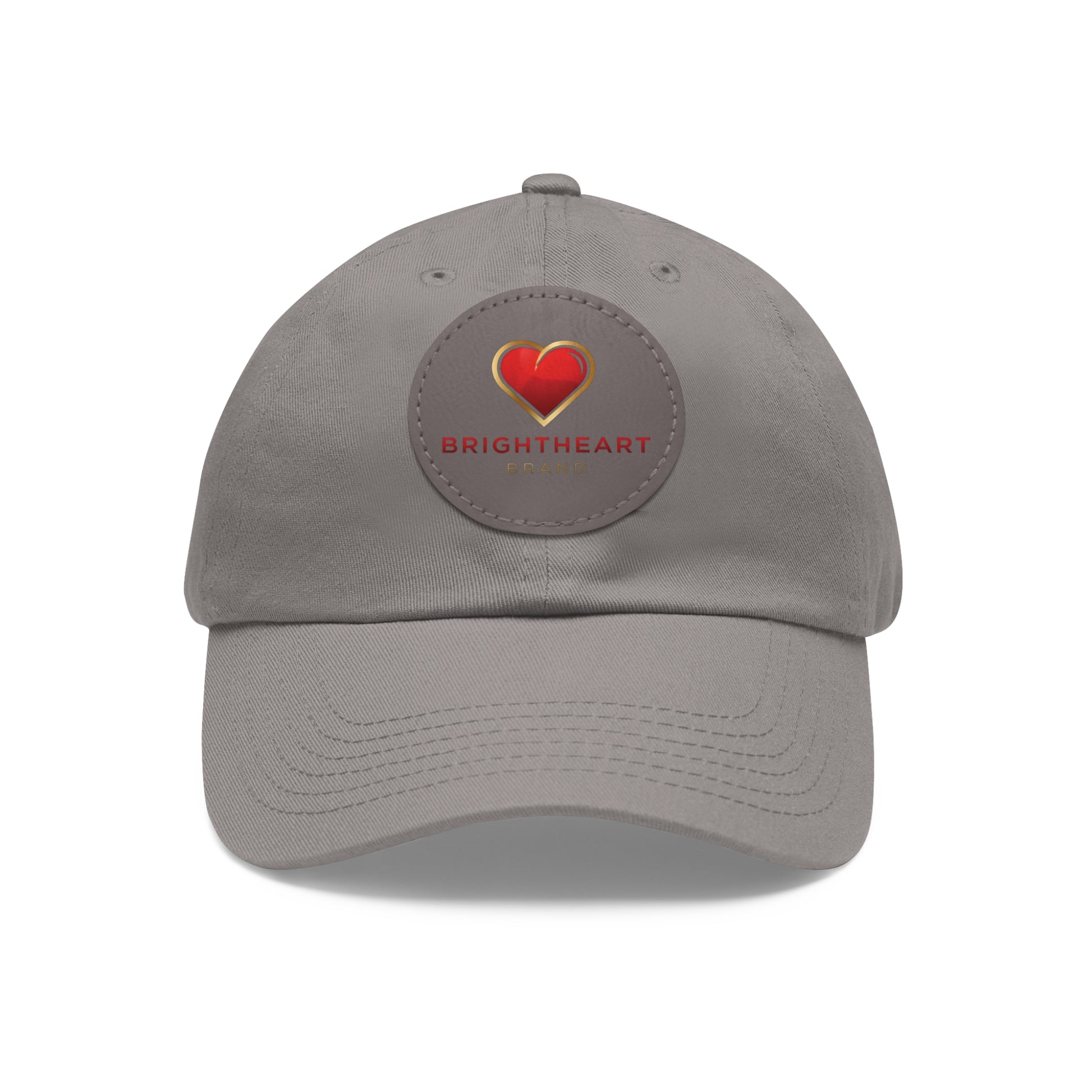 "BrightheartBrand" Leather Patch  Hat - Casual Cap, Best Gift for Dads, Everyday Fashion, Perfect for Summer